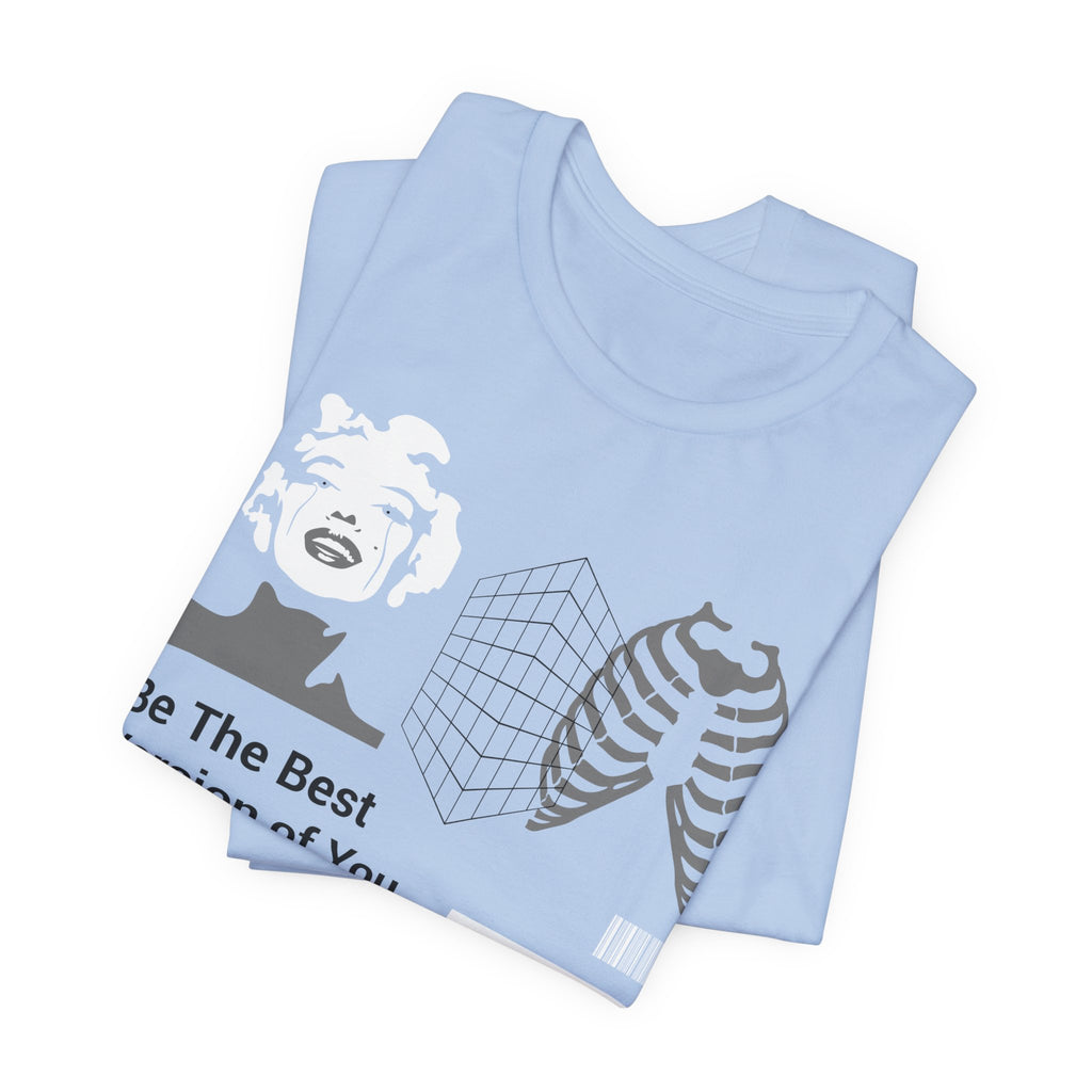 Motivational Graphic Tee — “Be The Best Version of You” Collage Shirt
