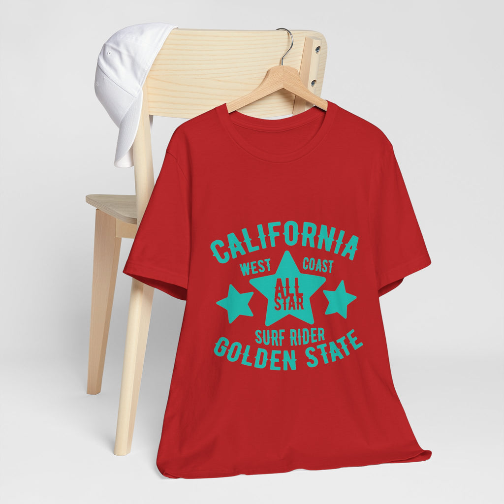 California Golden State Surf Rider Tee — West Coast All Star Graphic T-Shirt