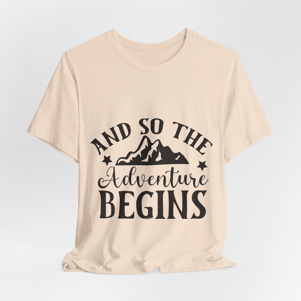 Adventure Begins T-Shirt — "And So The Adventure Begins" Mountain Tee