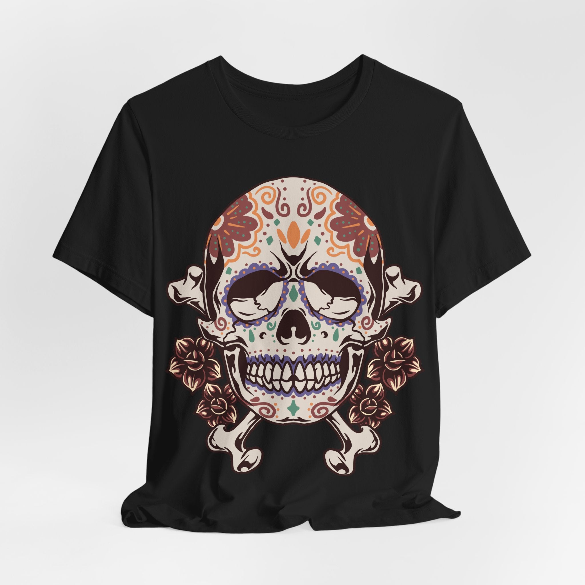 Sugar Skull Tee — Floral Day of the Dead Skull T-Shirt