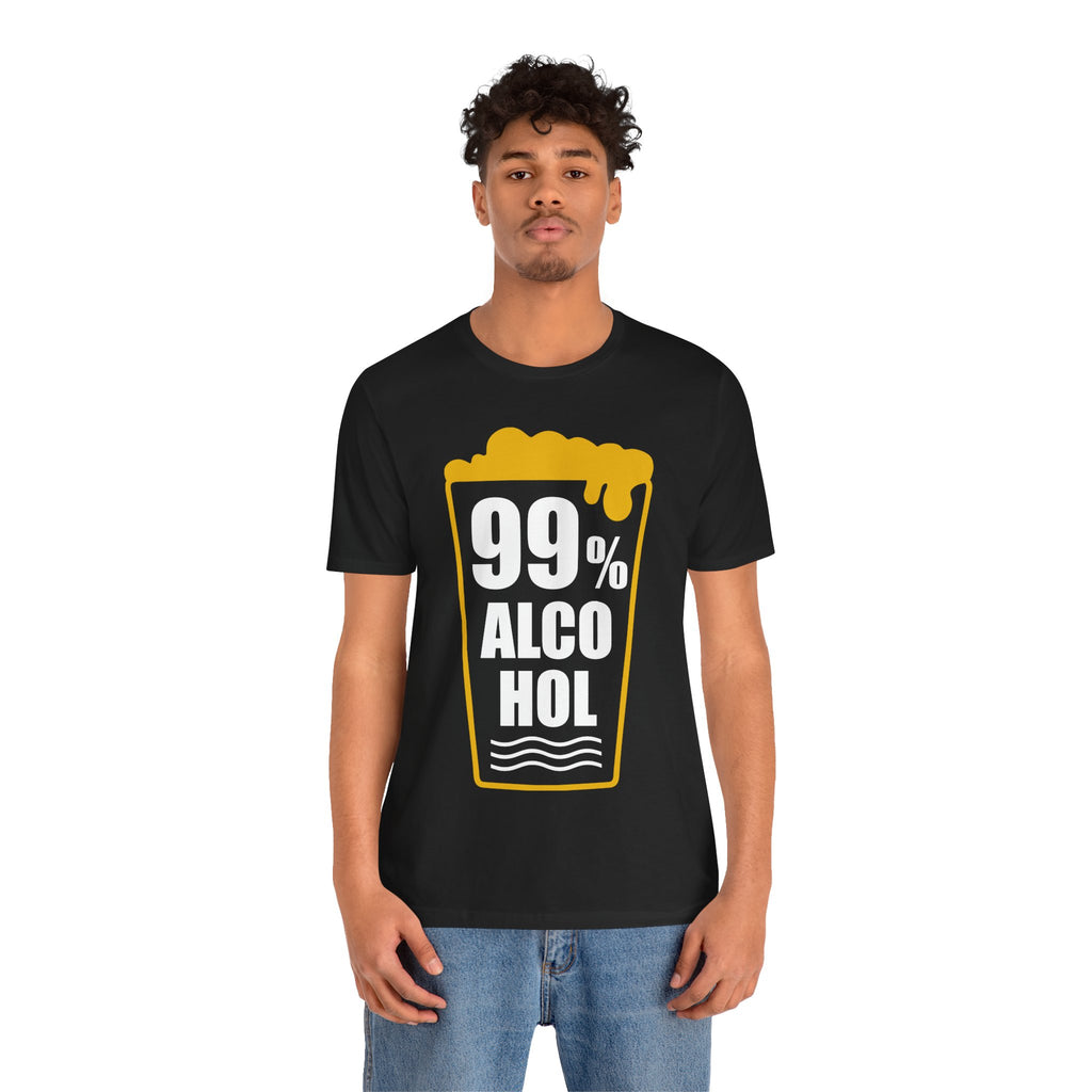 99% Alcohol Beer Glass Graphic Tee