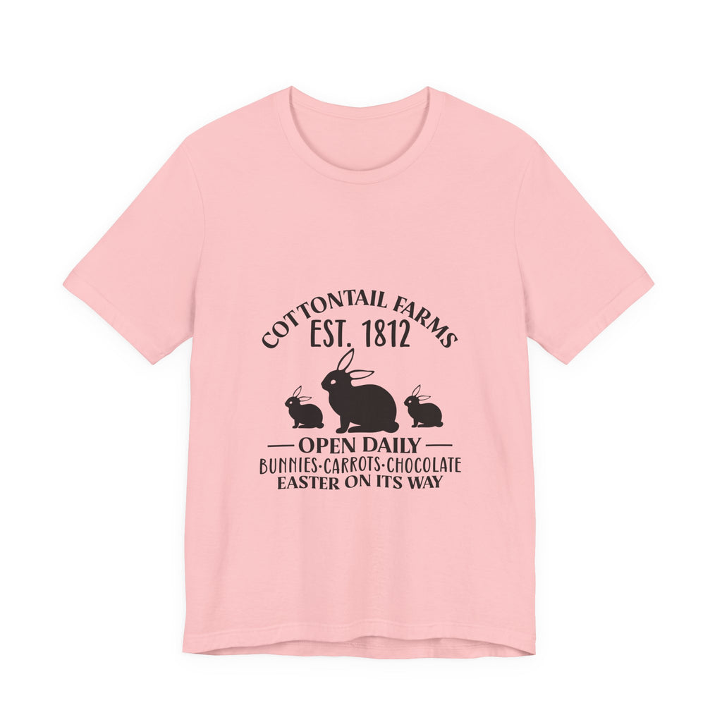 Easter Bunny Farm T-Shirt — "Cottontail Farms Est. 1812" Vintage Easter Tee