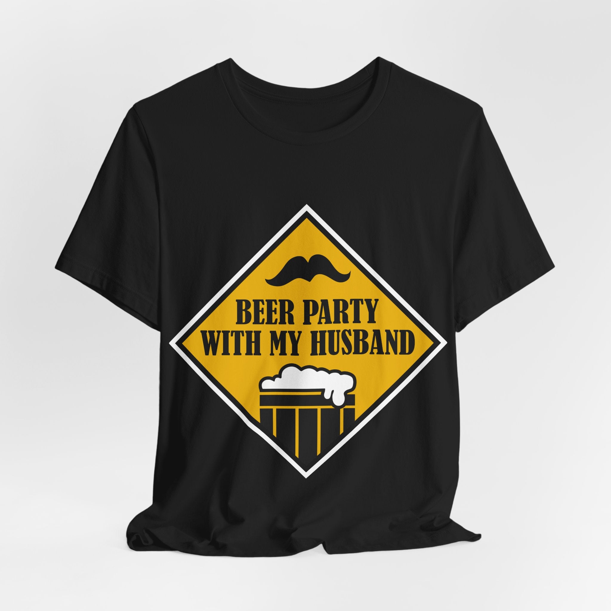 Beer Party With My Husband T-Shirt — Funny Couples Beer Tee