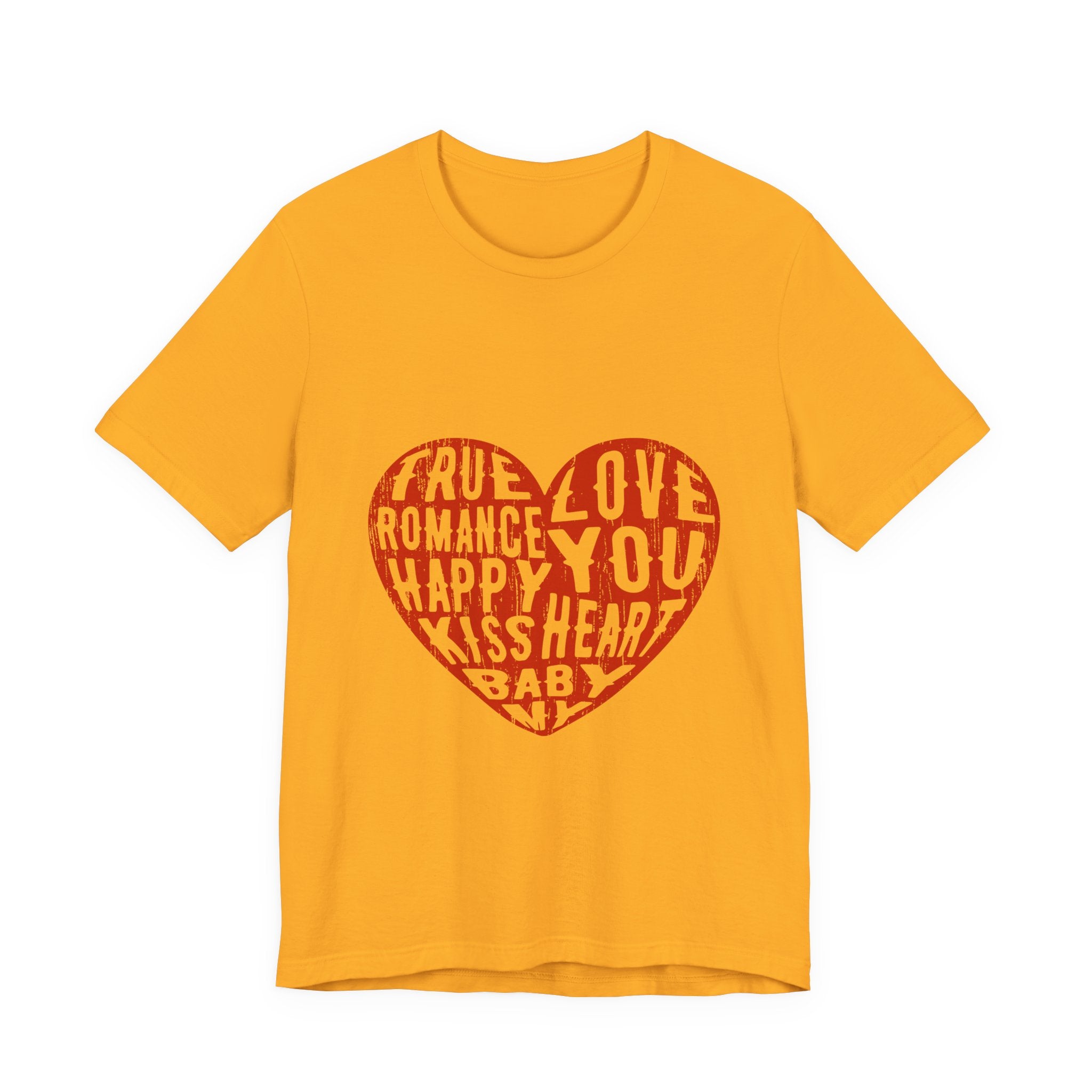 Heart Word Art Tee - Love You Romance Valentine T-Shirt