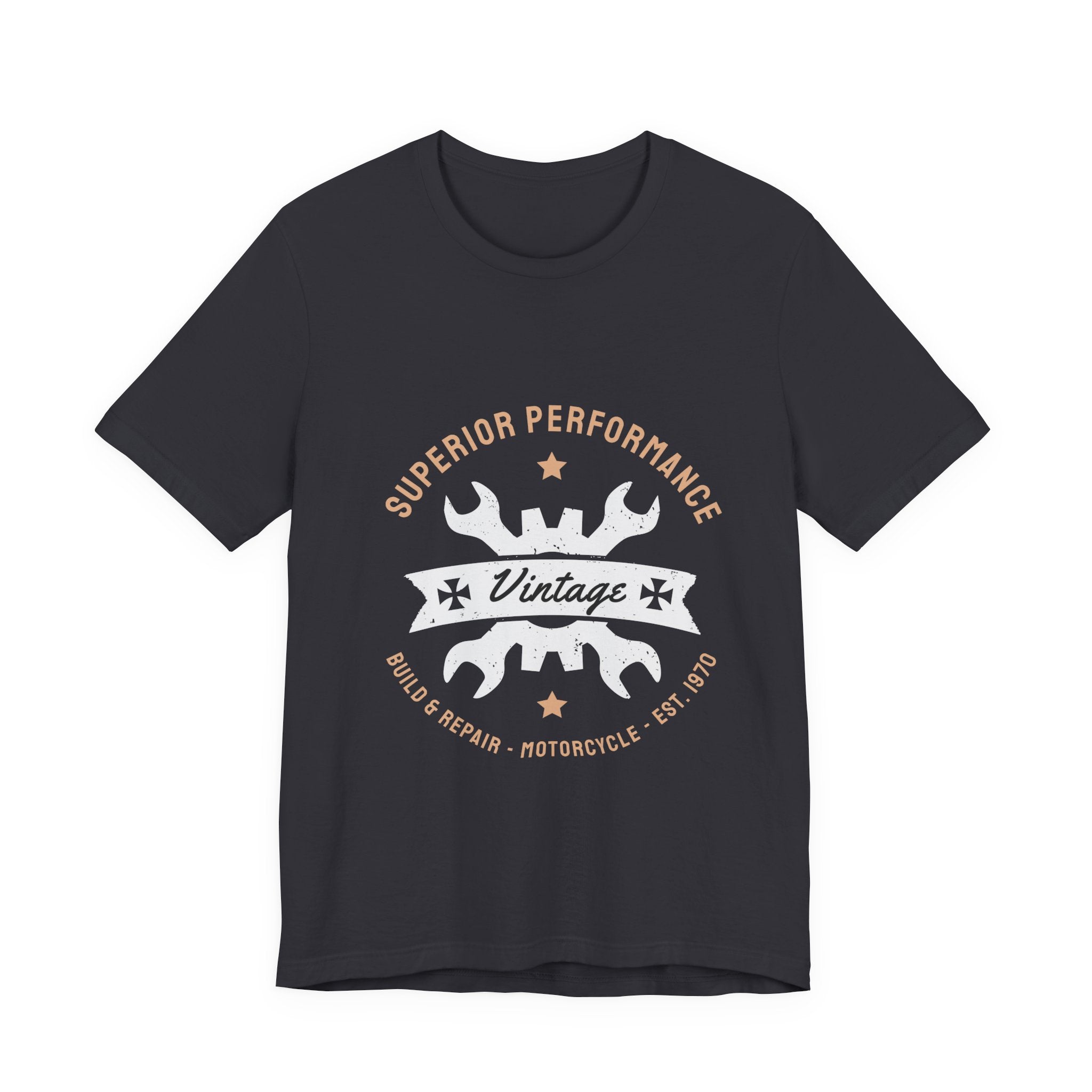 Vintage Motorcycle Tee - "Superior Performance" Repair Shop Graphic T-Shirt