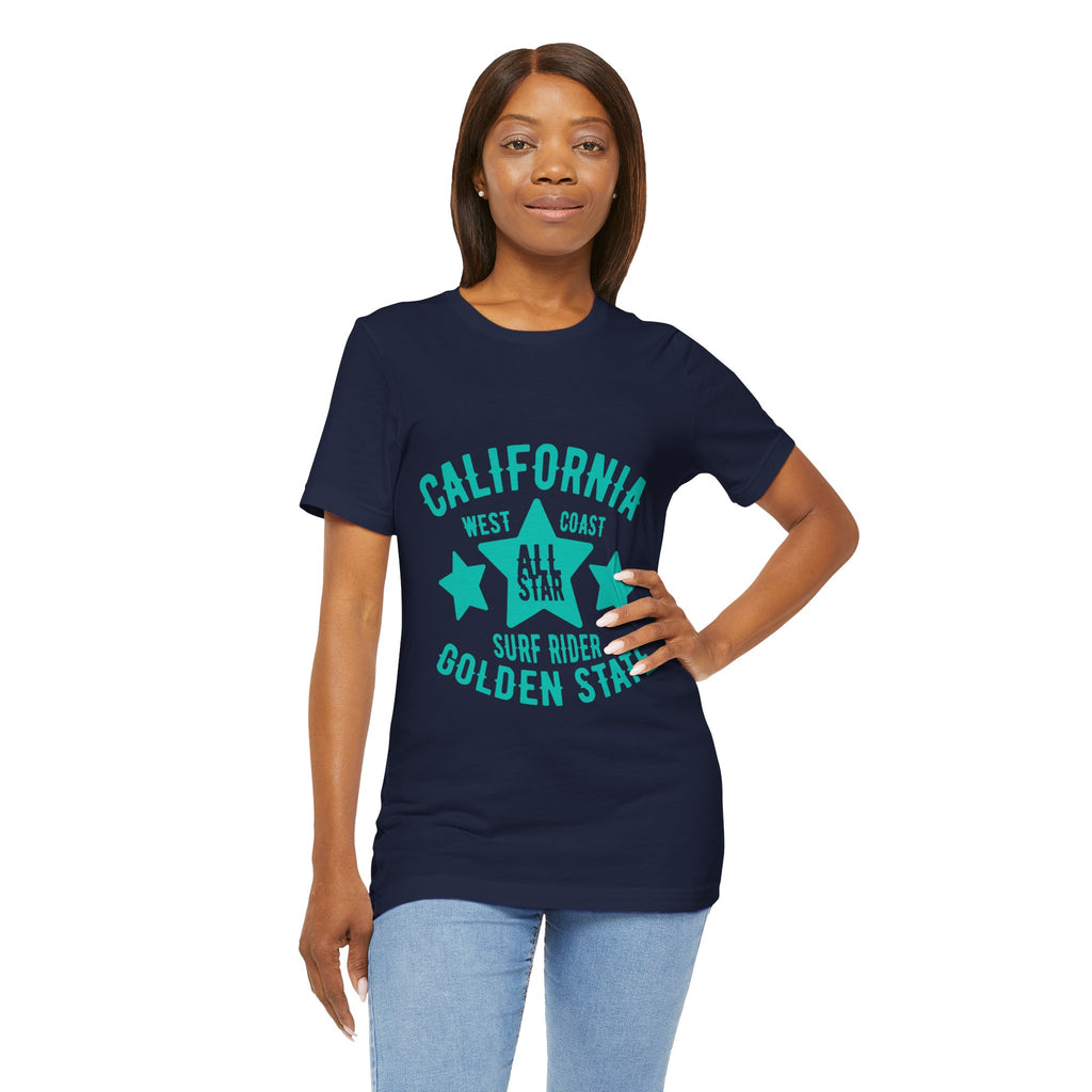 California Golden State Surf Rider Tee — West Coast All Star Graphic T-Shirt