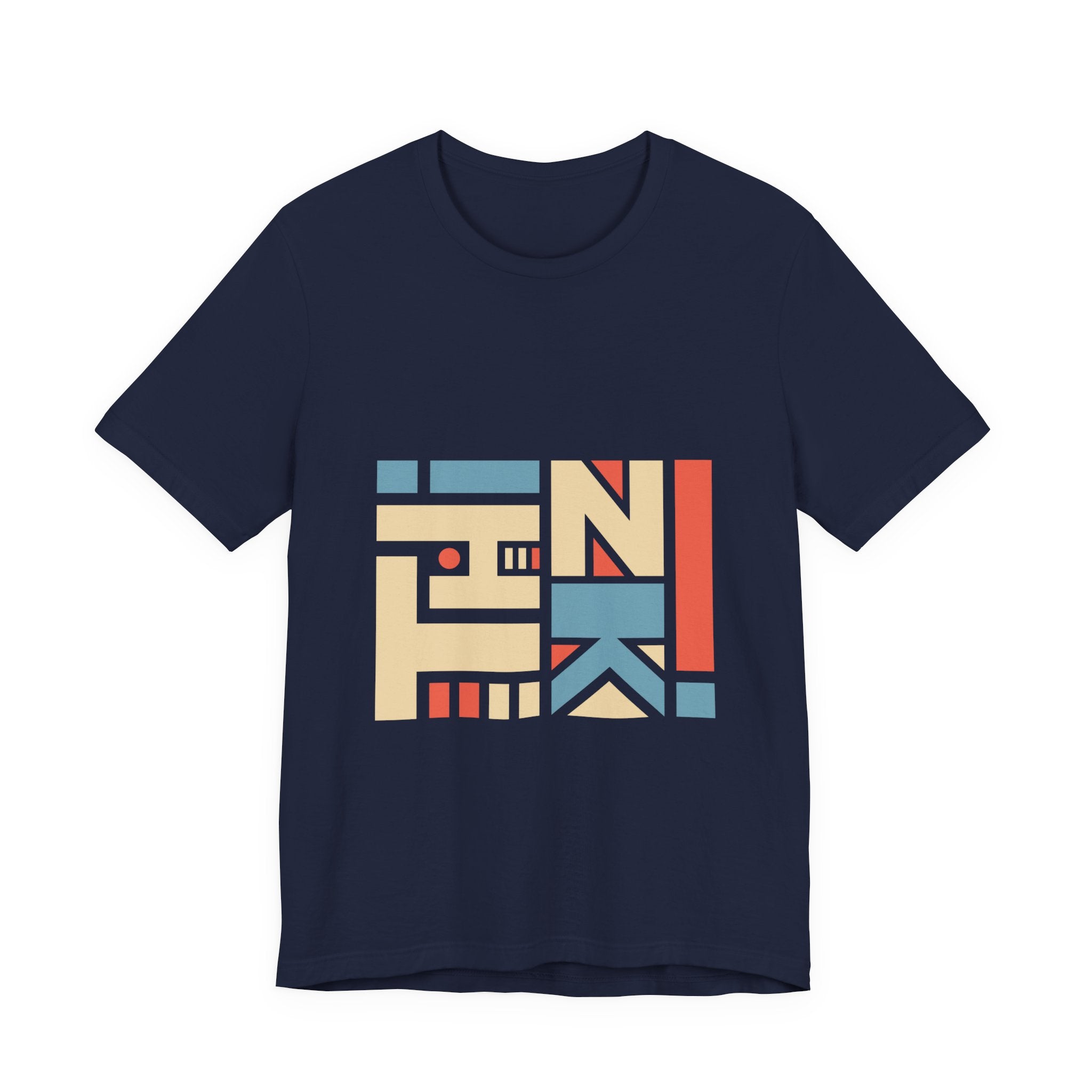 Geometric Retro Block Tee