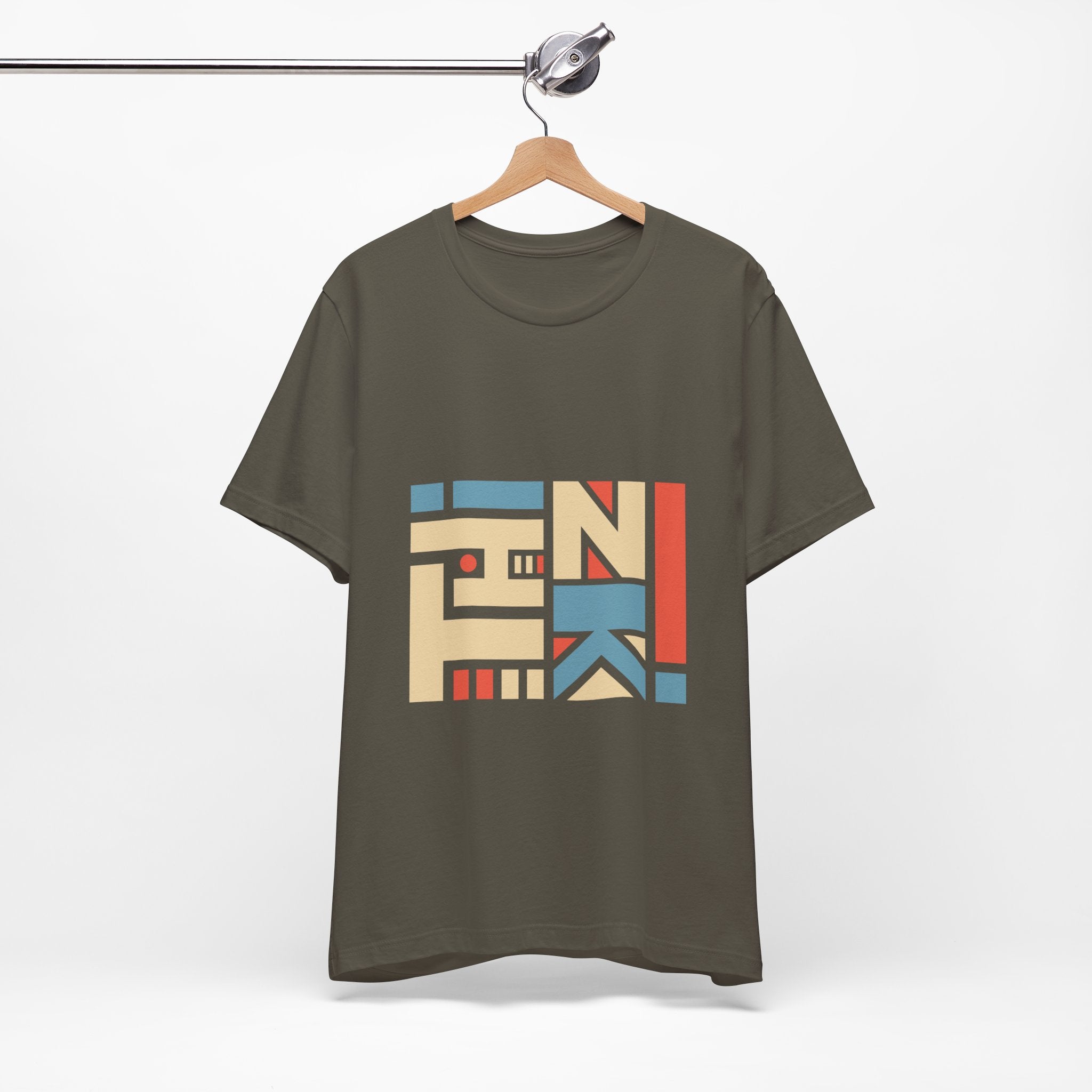 Geometric Retro Block Tee