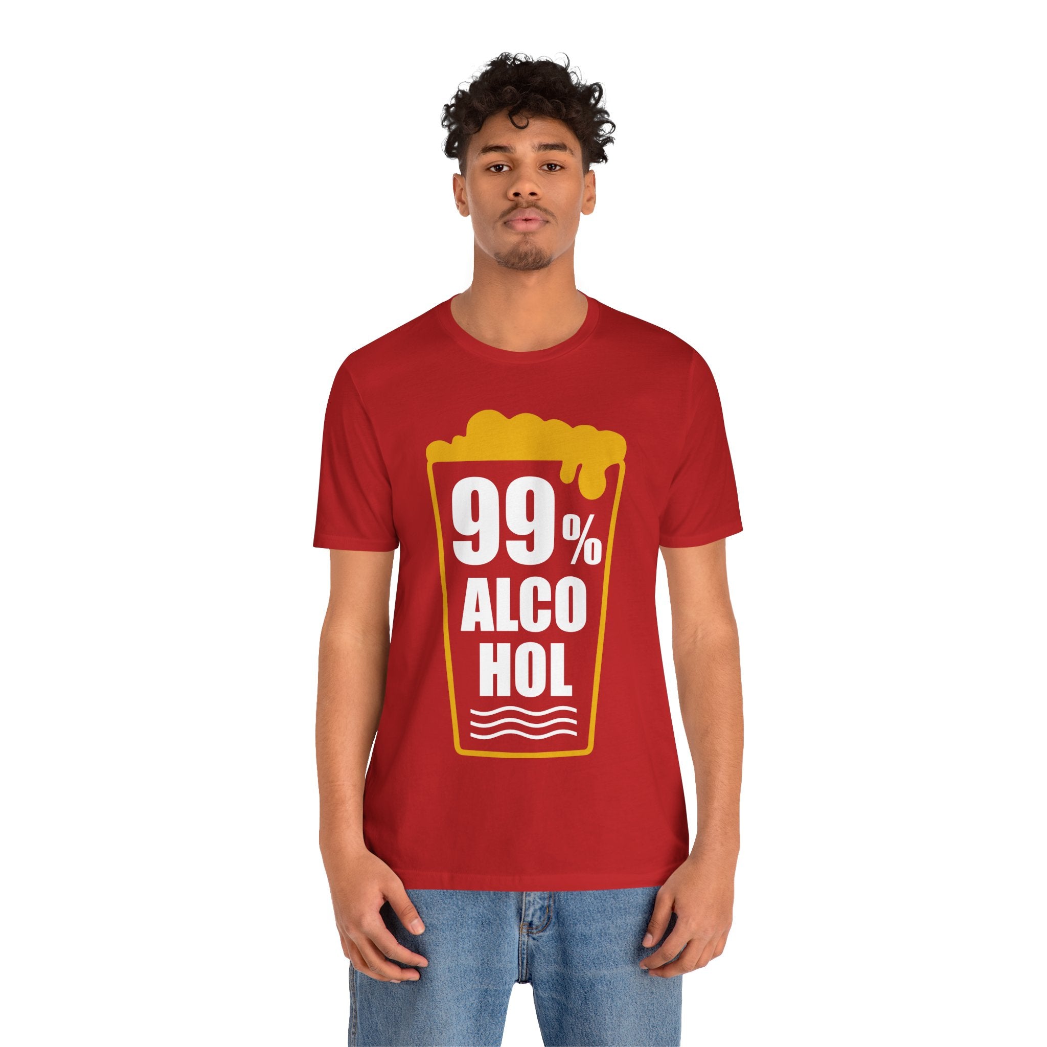 99% Alcohol Beer Glass Graphic Tee