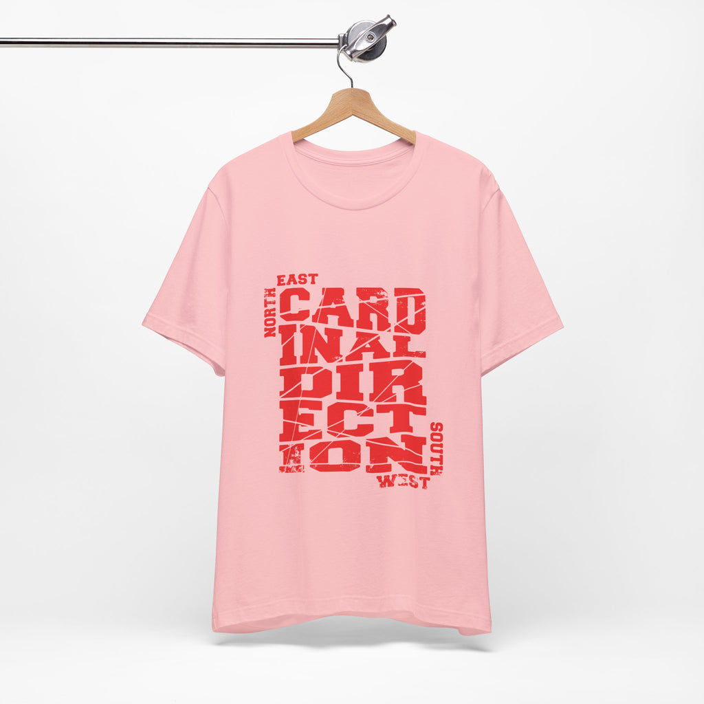 Cardinal Direction Tee — Compass Typography T‑Shirt (North East South West)