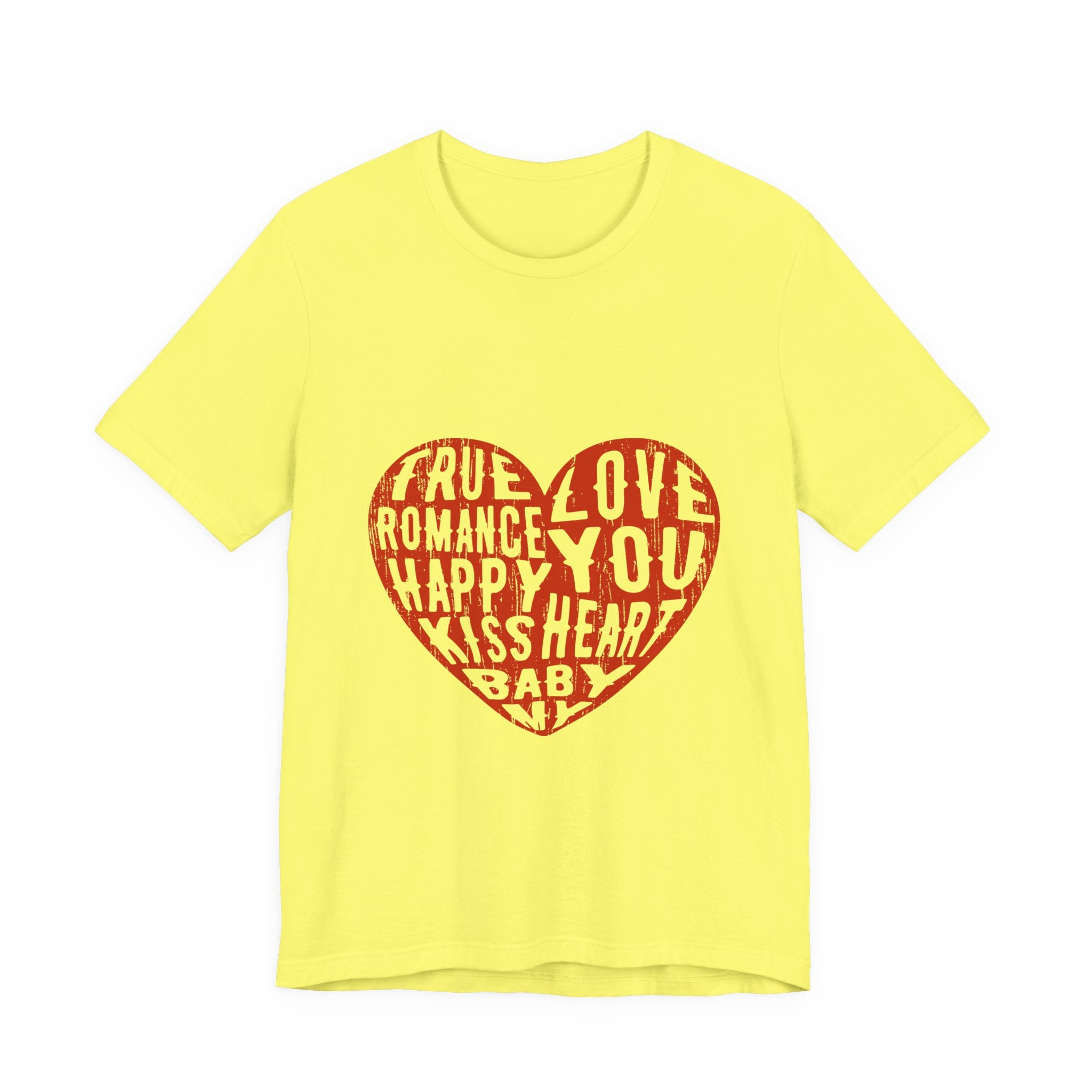 Heart Word Art Tee - Love You Romance Valentine T-Shirt
