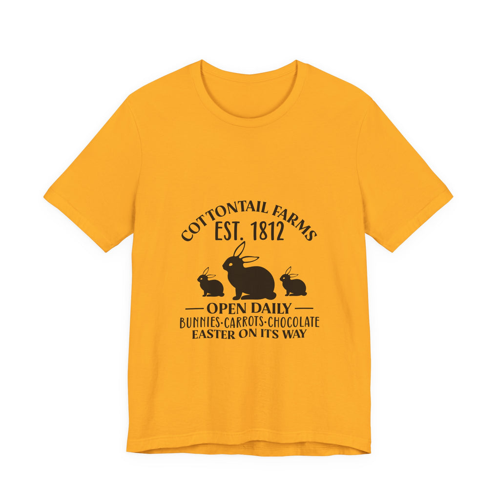 Easter Bunny Farm T-Shirt — "Cottontail Farms Est. 1812" Vintage Easter Tee