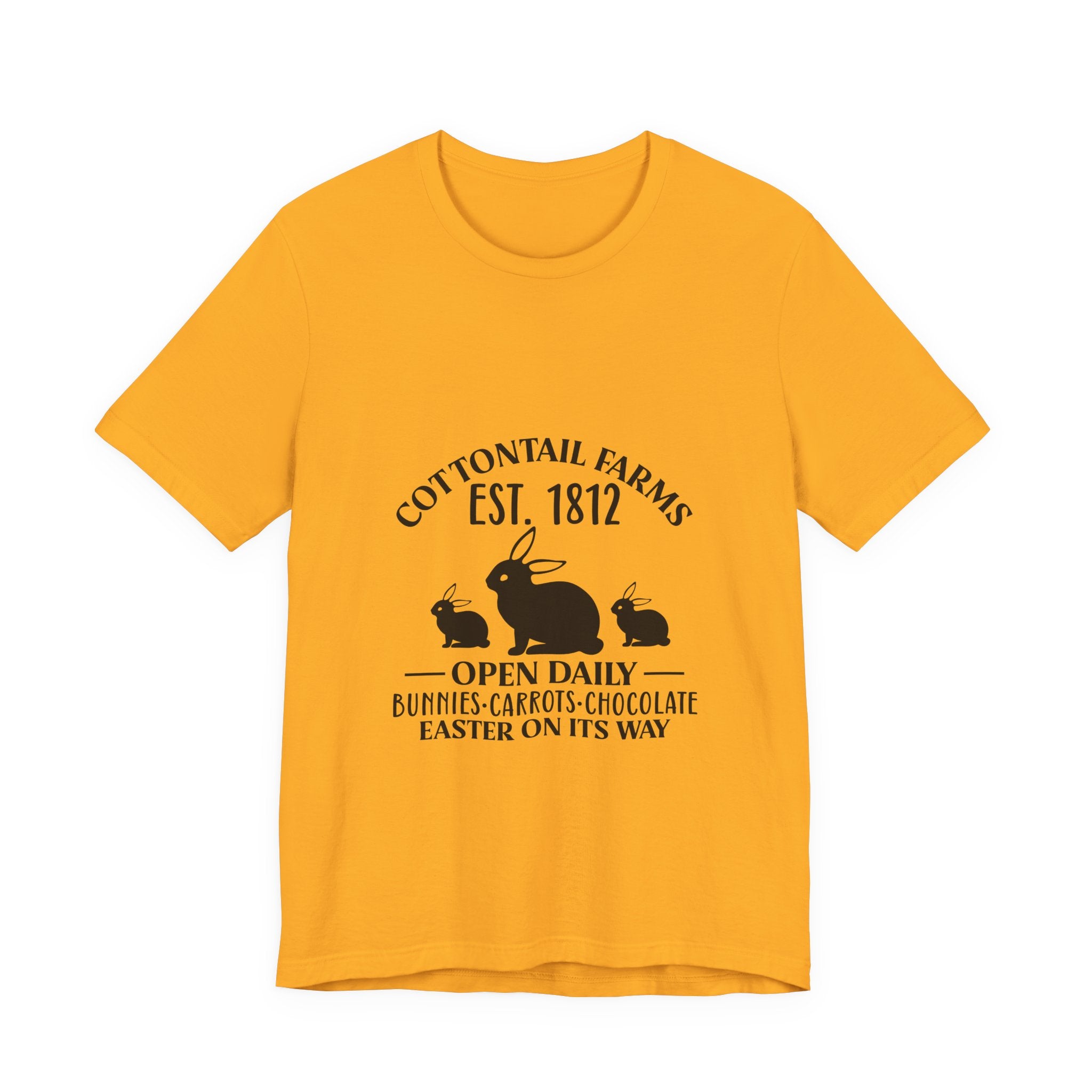 Easter Bunny Farm T-Shirt — "Cottontail Farms Est. 1812" Vintage Easter Tee