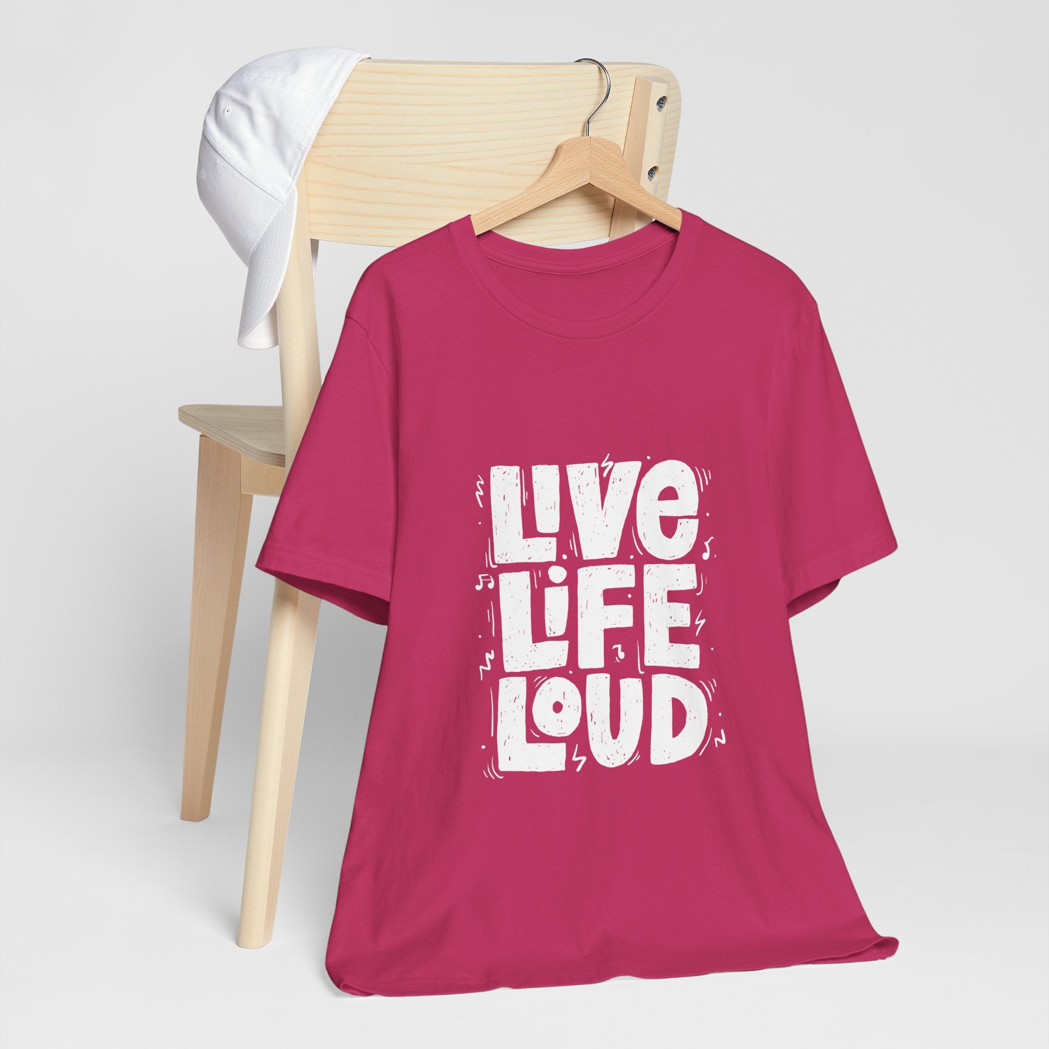 Live Life Loud Graphic Tee – Bold Inspirational Music Festival Shirt
