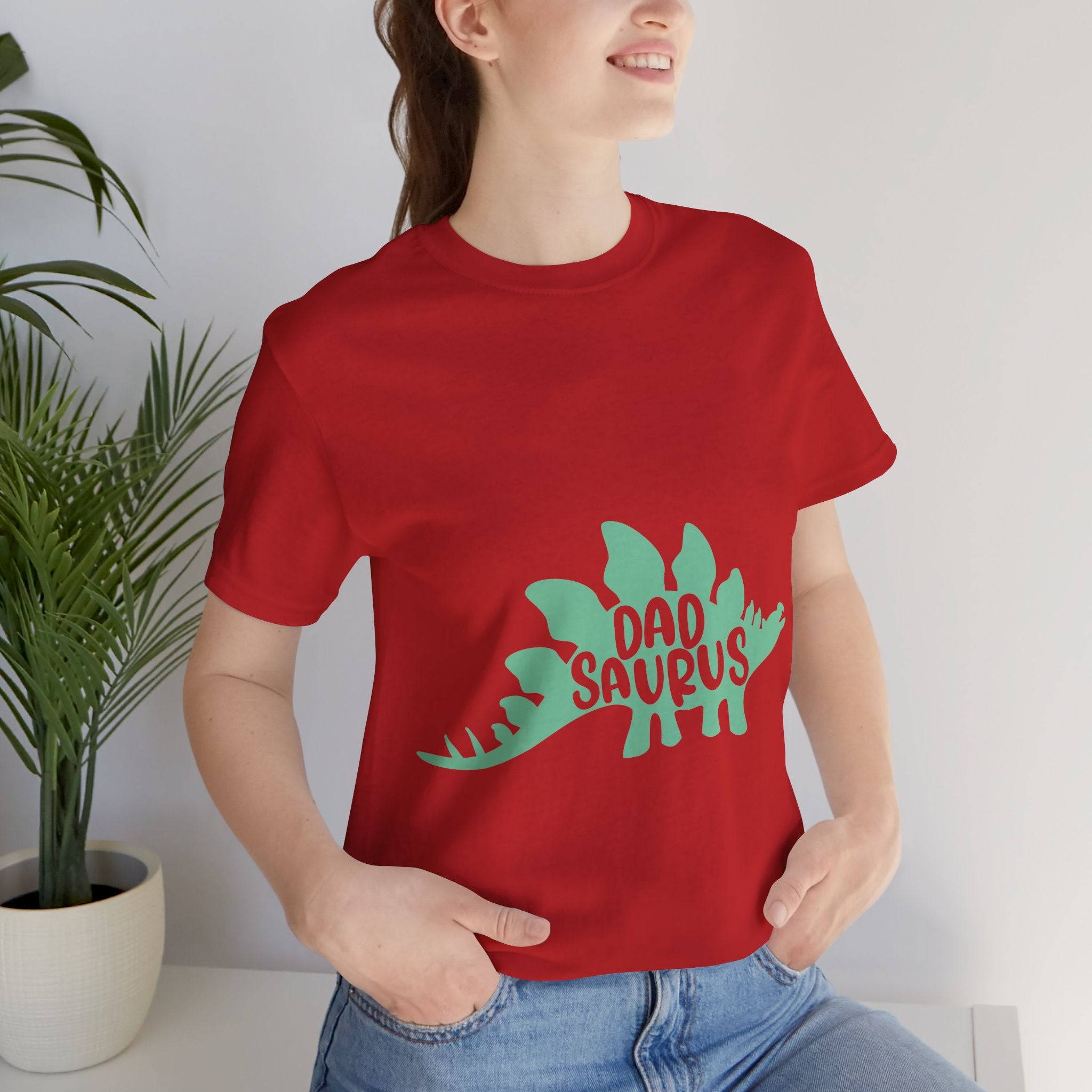 Dadsaurus T‑Shirt — 'Dadsaurus' Stegosaurus Tee for Fathers, Father’s Day Gift