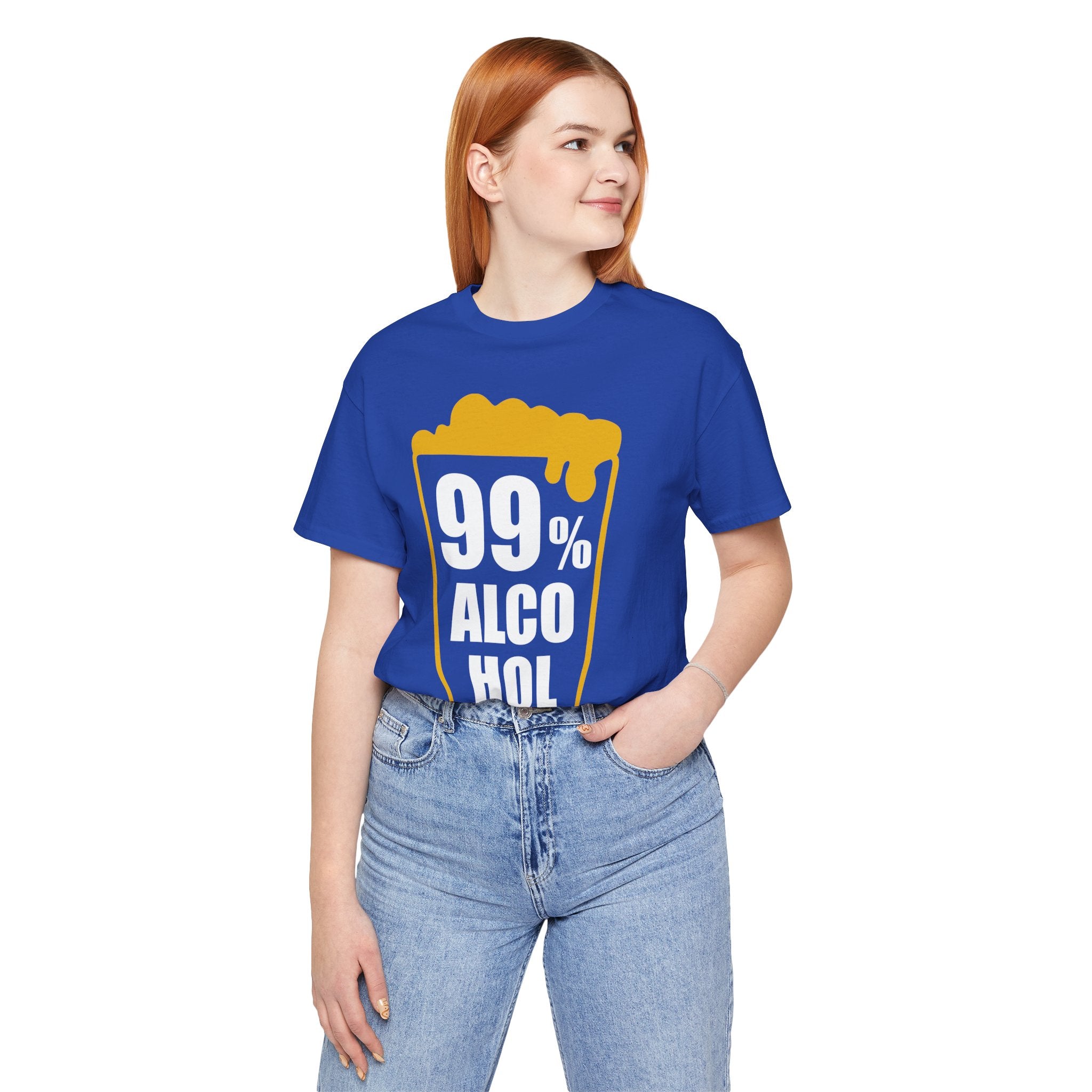 99% Alcohol Beer Glass Graphic Tee