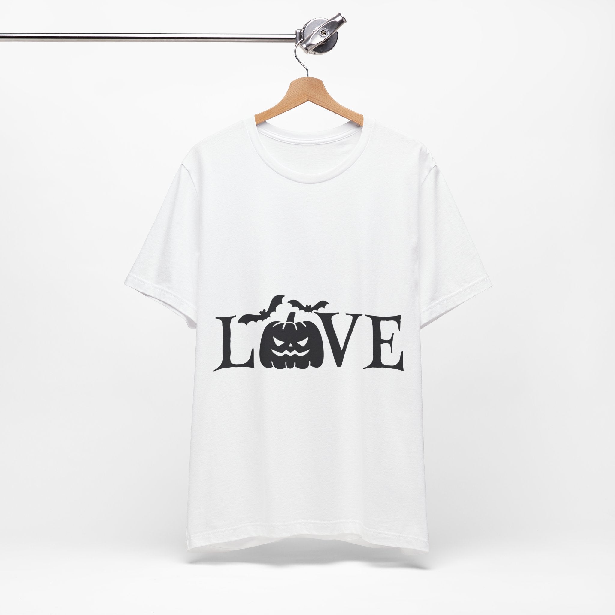 Halloween Love T-Shirt - Jack-o'-Lantern & Bats Graphic Tee