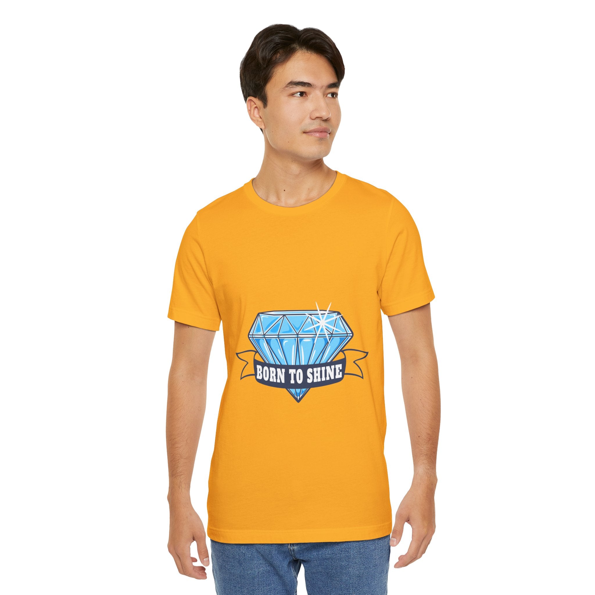 Born to Shine Diamond Graphic Tee — Inspirational Casual T‑Shirt