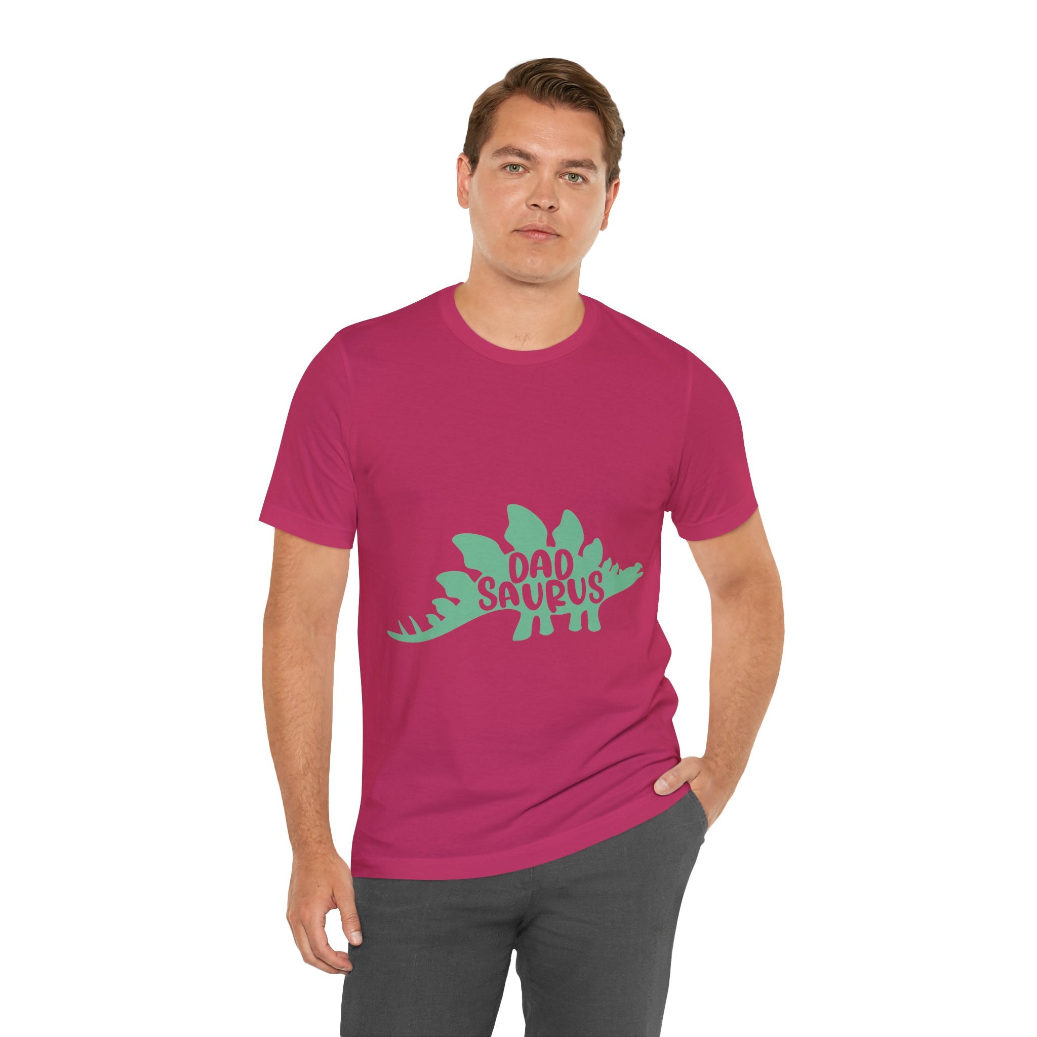 Dadsaurus T‑Shirt — 'Dadsaurus' Stegosaurus Tee for Fathers, Father’s Day Gift