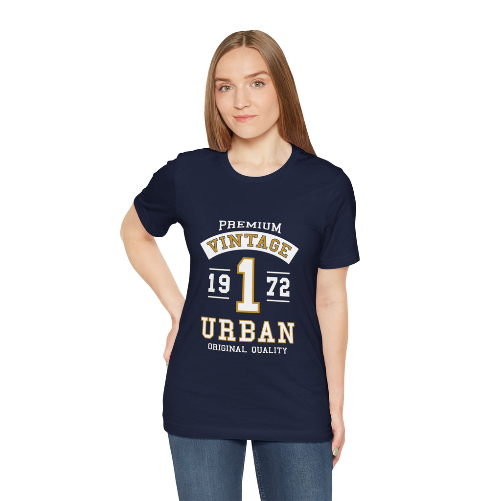Vintage 1972 Urban Tee — Premium Retro Number 1 Graphic T-Shirt