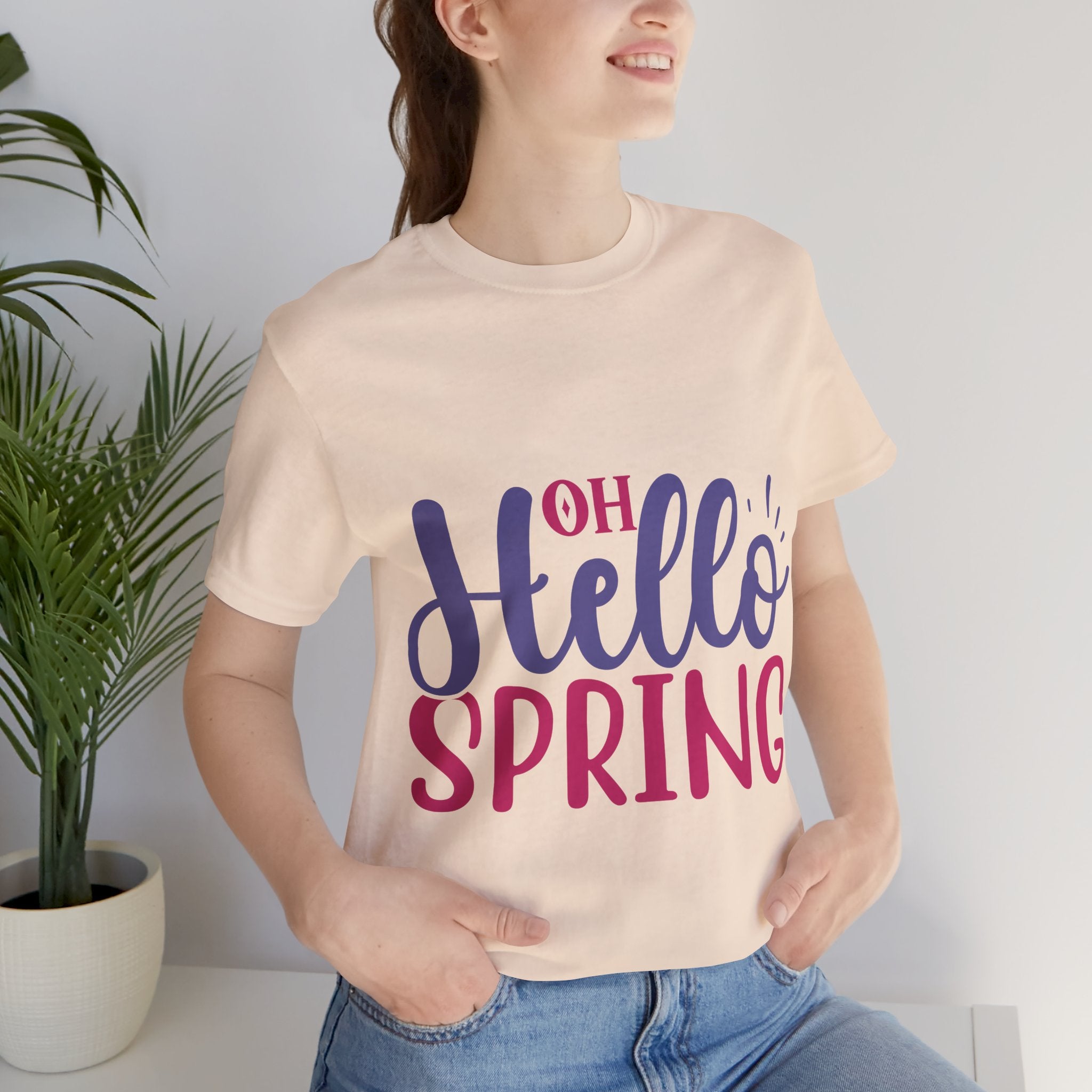 Hello Spring T-Shirt – "Oh Hello Spring" Colorful Graphic Tee for Springtime