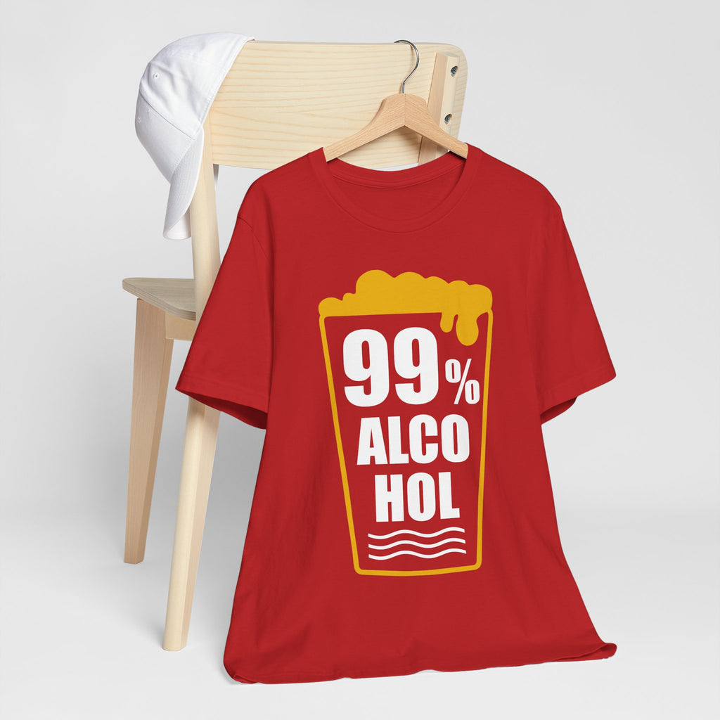 99% Alcohol Beer Glass Graphic Tee