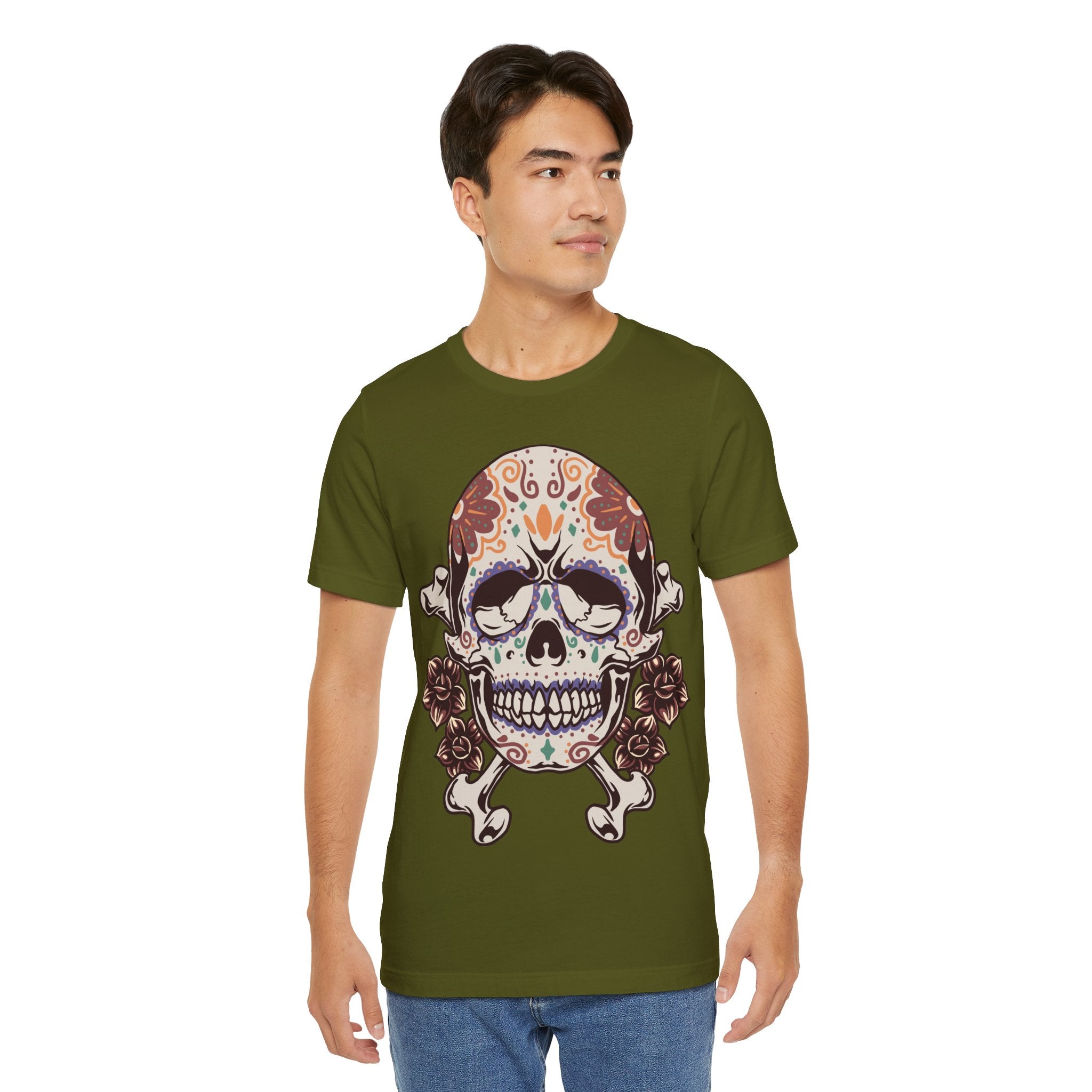 Sugar Skull Tee — Floral Day of the Dead Skull T-Shirt