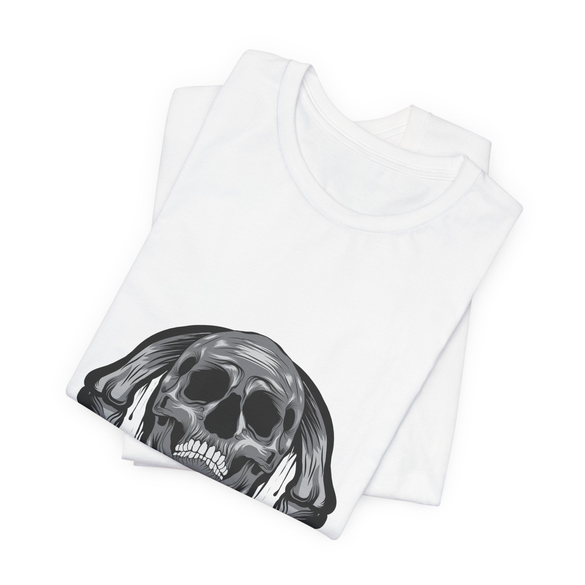 Skull Drip Graphic Tee — Gothic Melting Skull T-Shirt