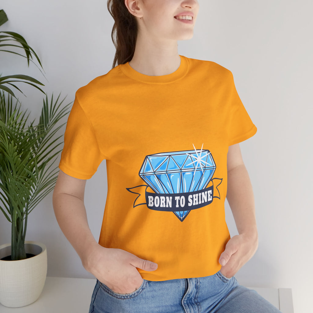 Born to Shine Diamond Graphic Tee — Inspirational Casual T‑Shirt