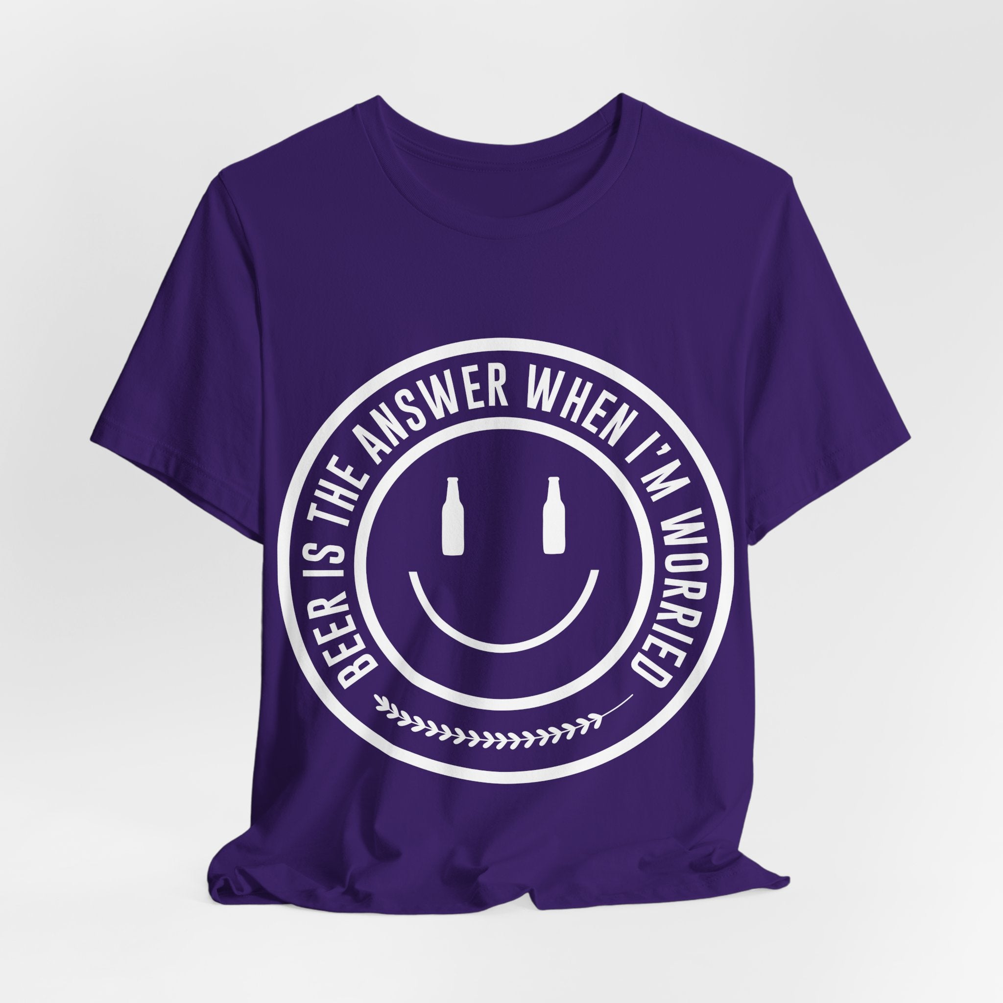 Beer Is The Answer T-Shirt — Funny Smiley Beer Graphic Tee