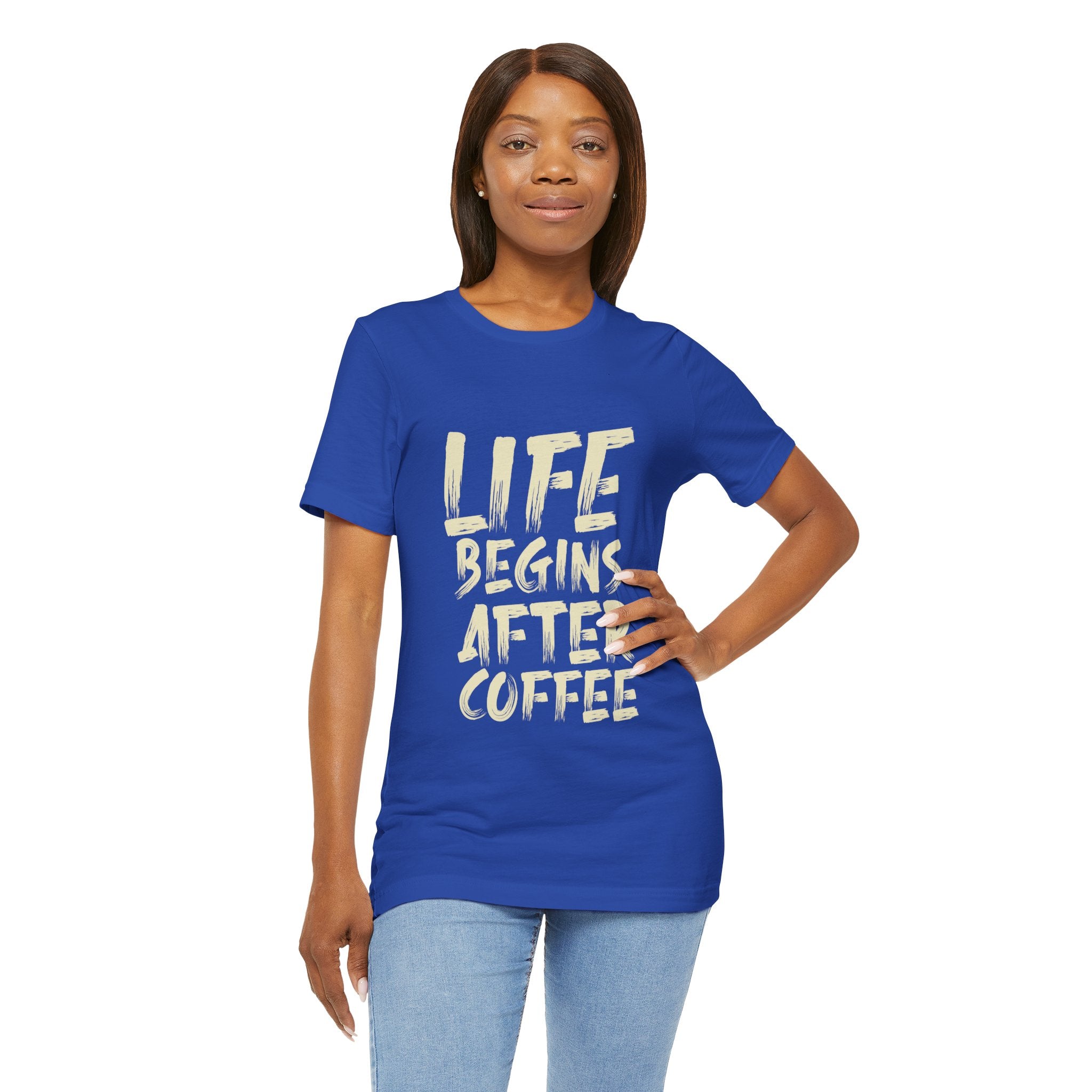 Coffee T-Shirt — "Life Begins After Coffee" Graphic Tee