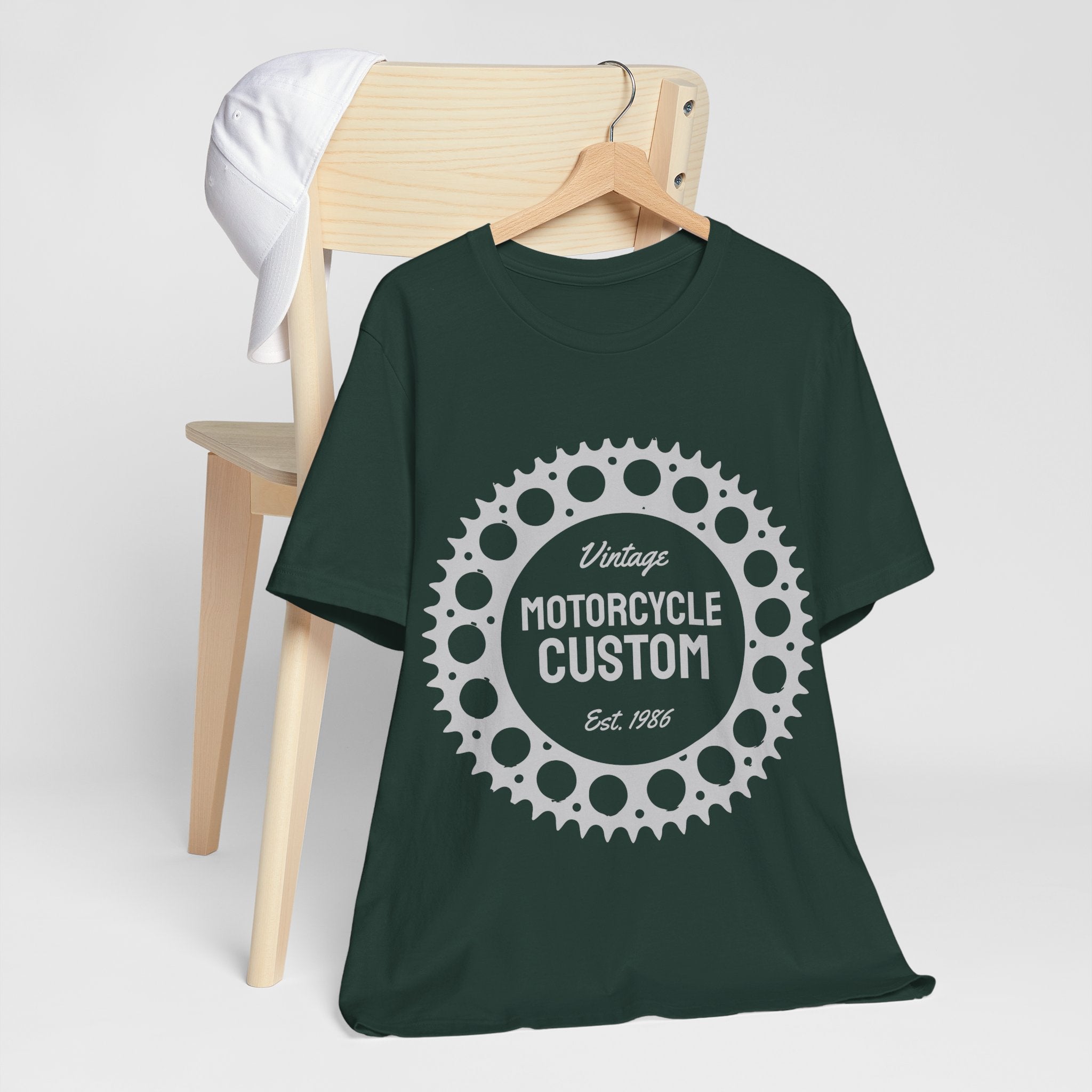 Vintage Motorcycle Custom Tee — 'Motorcycle Custom' Graphic T-Shirt
