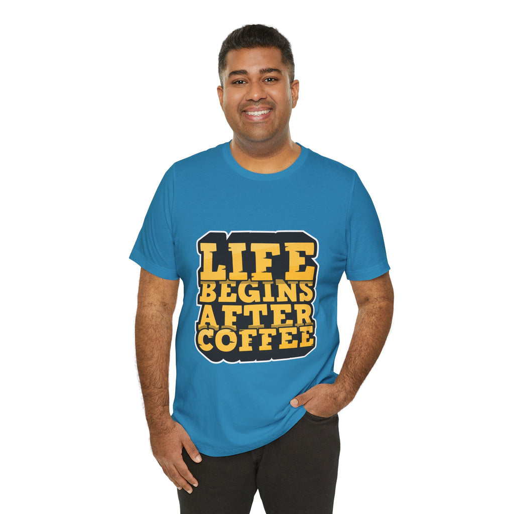 Coffee T-Shirt — "Life Begins After Coffee" Retro Graphic Tee