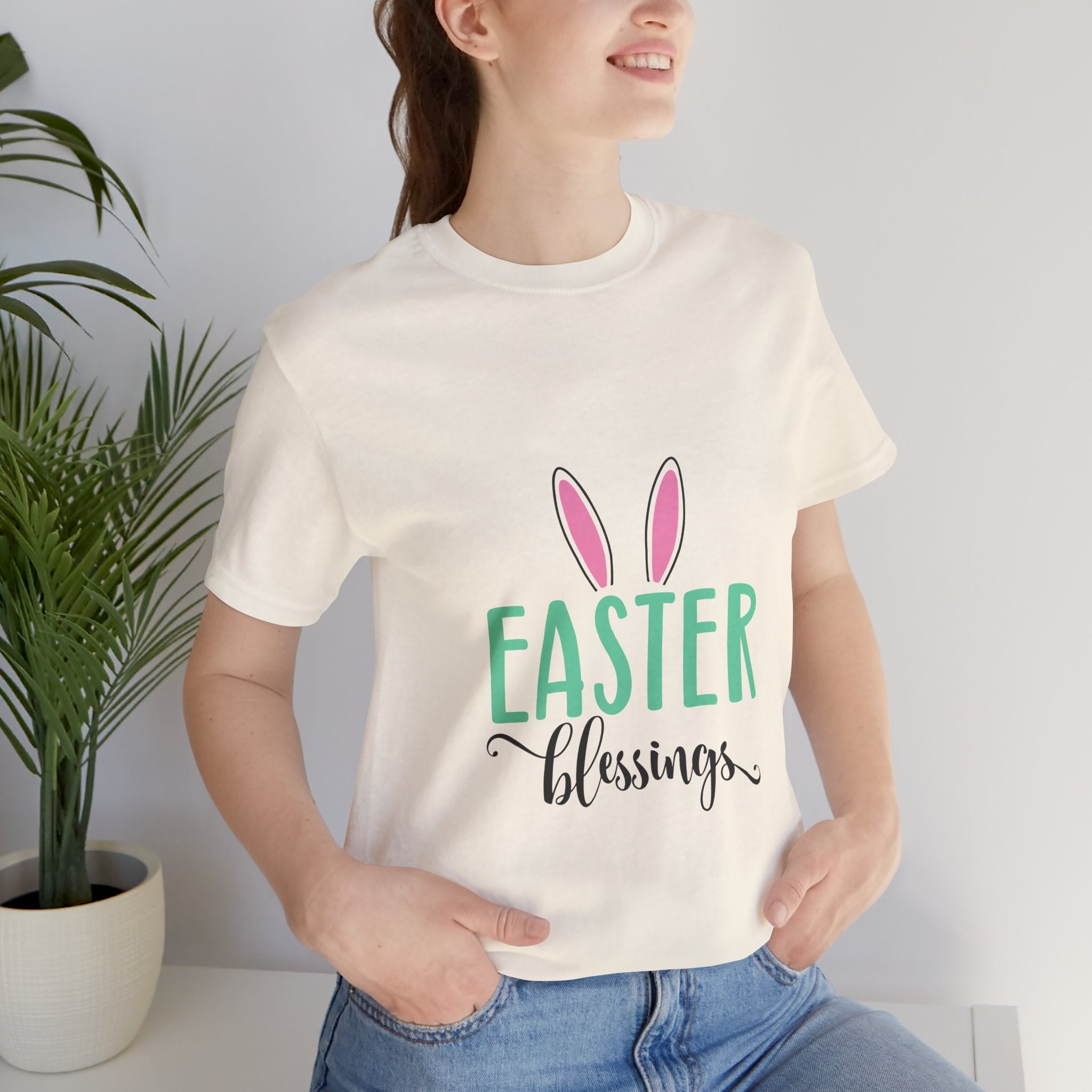 Easter Blessings Tee — Bunny Ears Spring Holiday Shirt