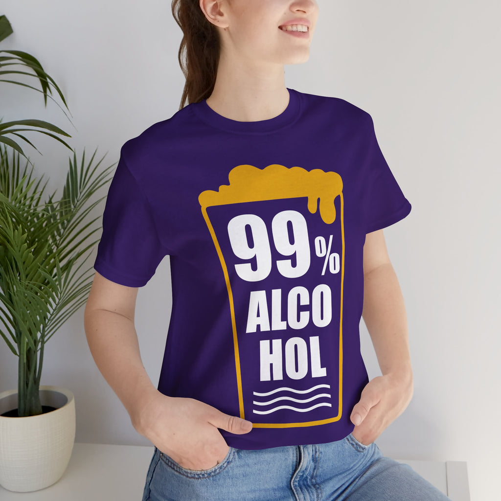 99% Alcohol Beer Glass Graphic Tee