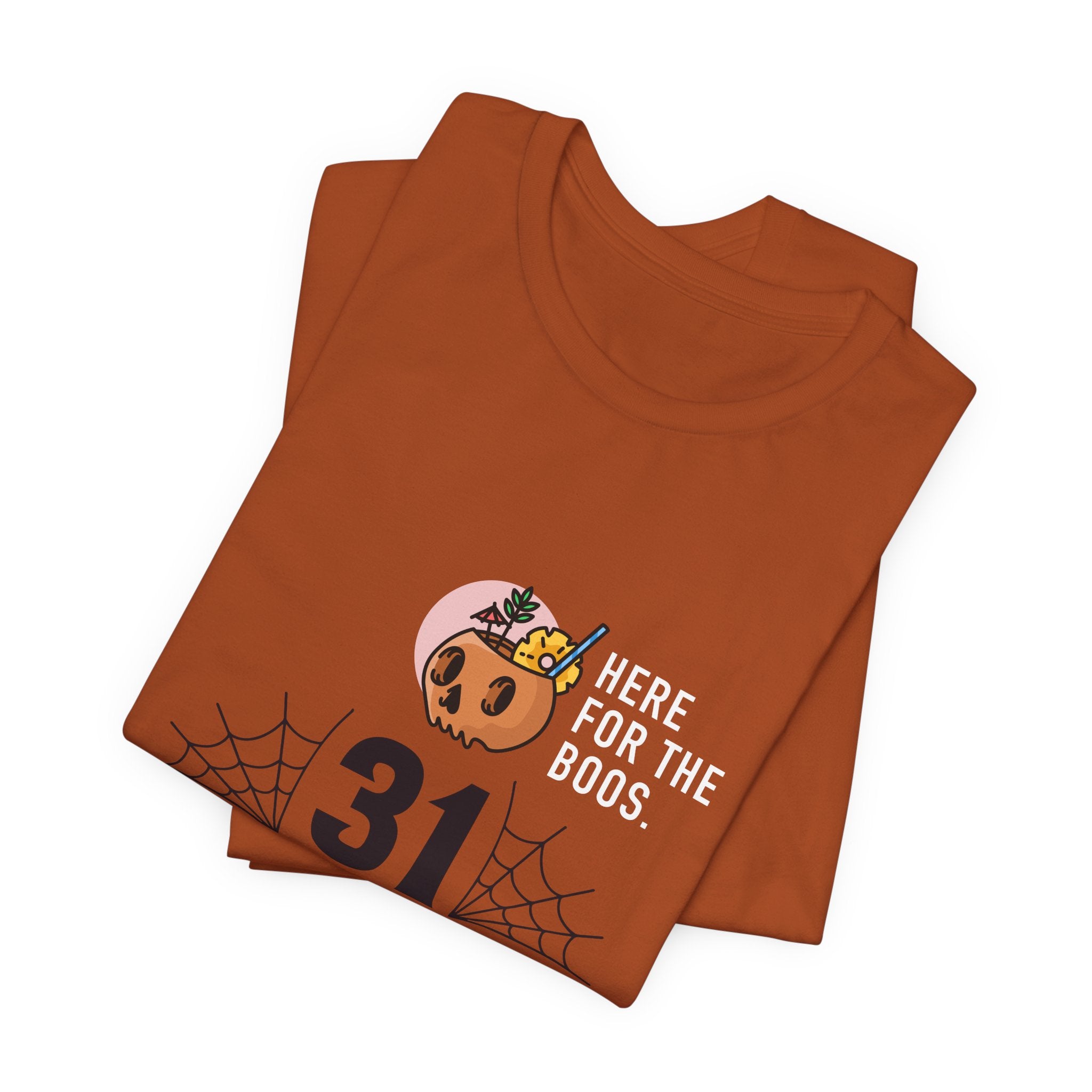 Halloween Tee — "Here for the Boos" 31 October Pumpkin Shirt