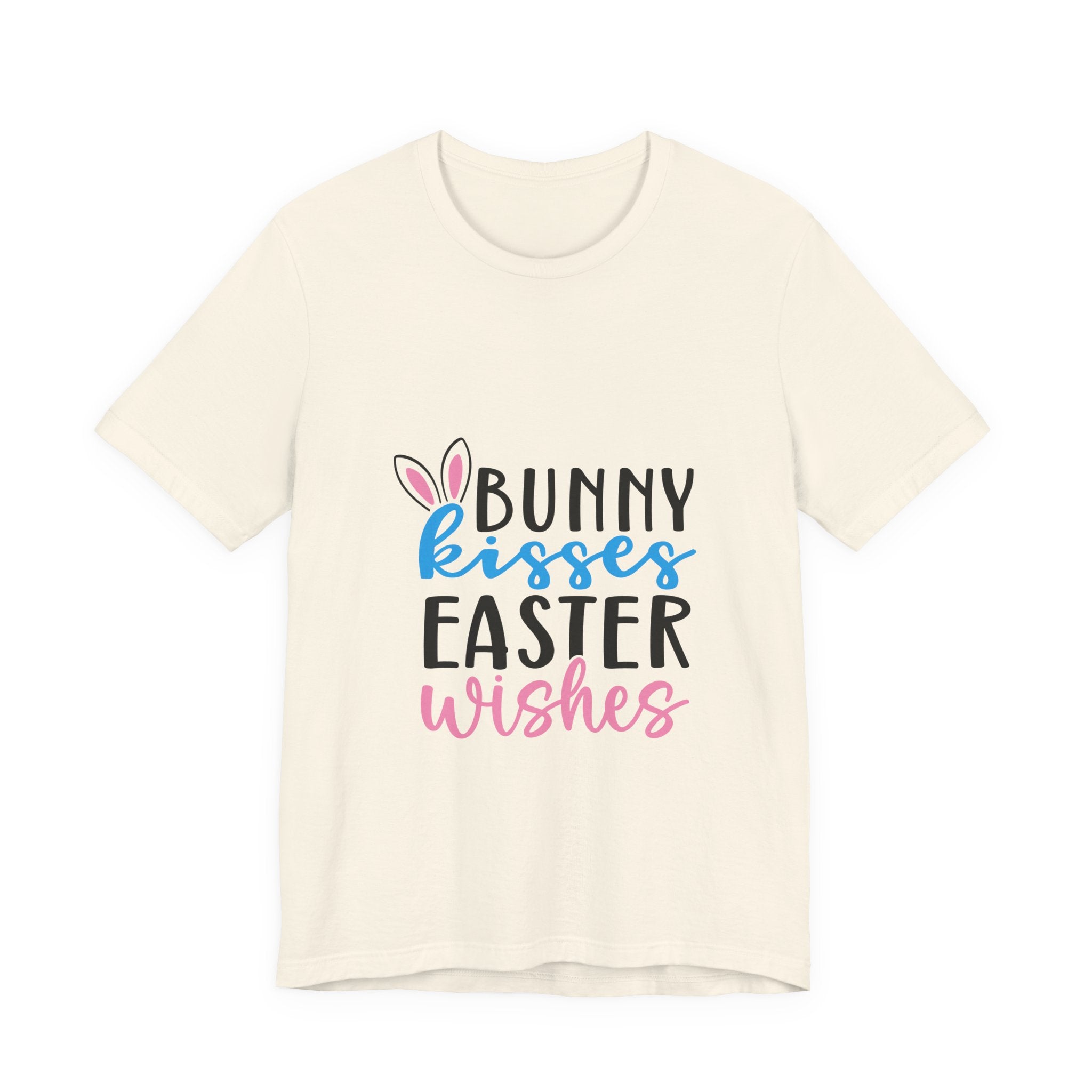 Easter Tee — "Bunny Kisses, Easter Wishes" Graphic Shirt