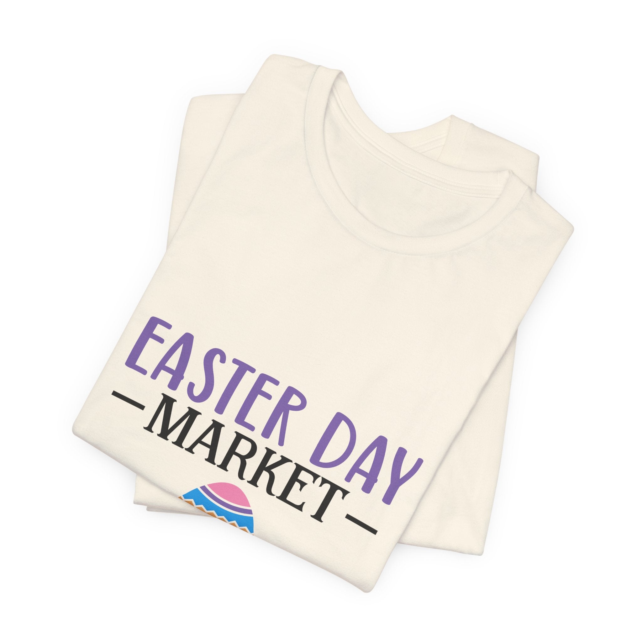 Easter Day Market T-Shirt — Colorful Easter Eggs & Crafts Tee