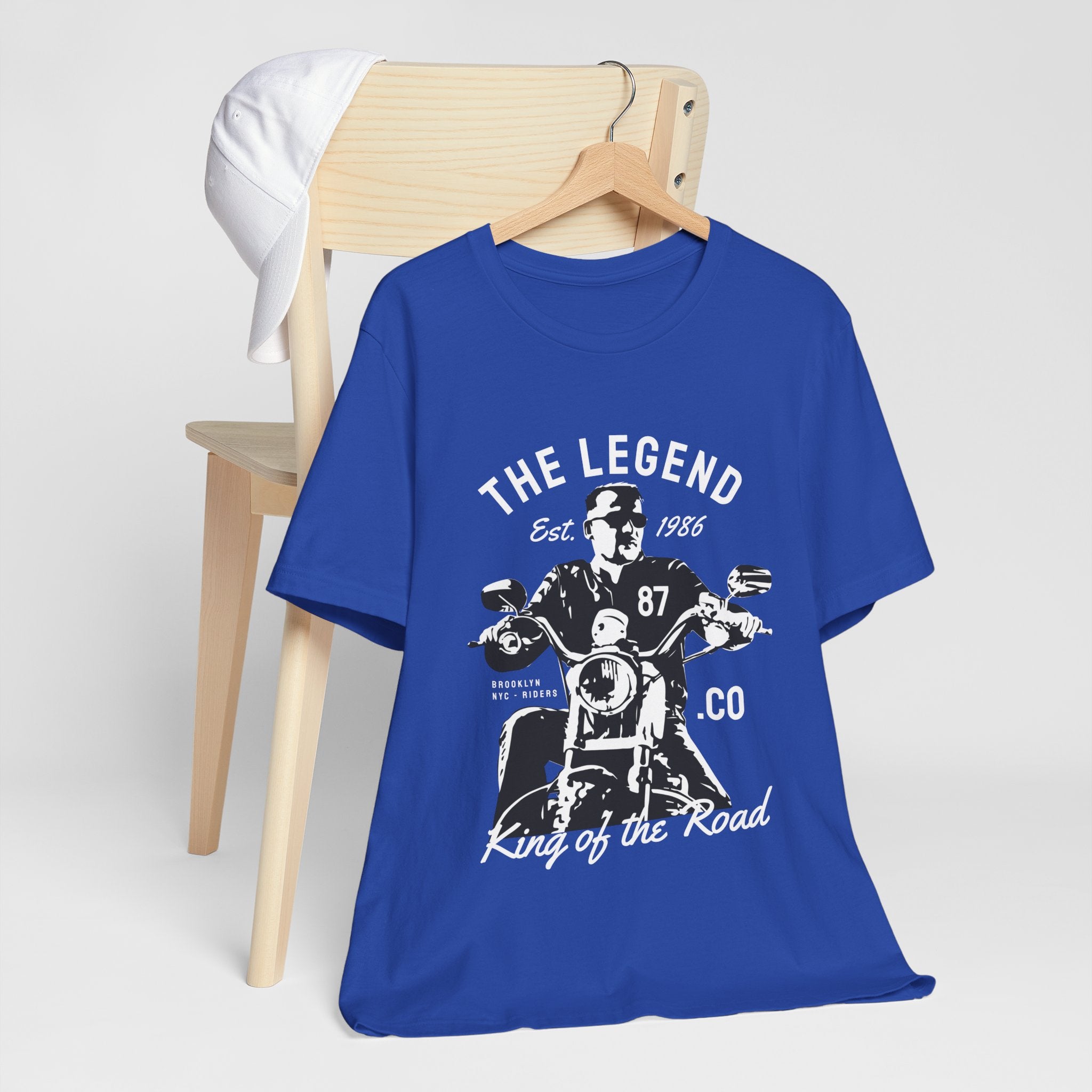 Legend Motorcycle T‑Shirt — "The Legend Est. 1986" King of the Road Biker Tee