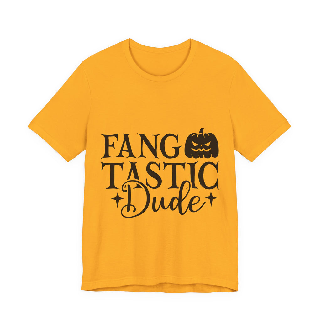 Fangtastic Dude Halloween Tee — Funny Pumpkin Vampire Graphic T-Shirt