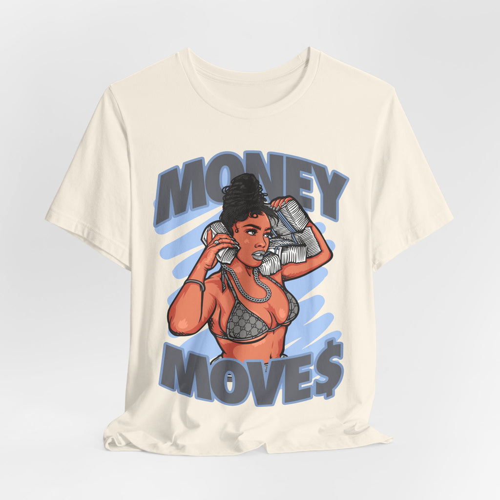 Money Moves T-Shirt — Graphic 'Money Move' Woman with Cash Tee