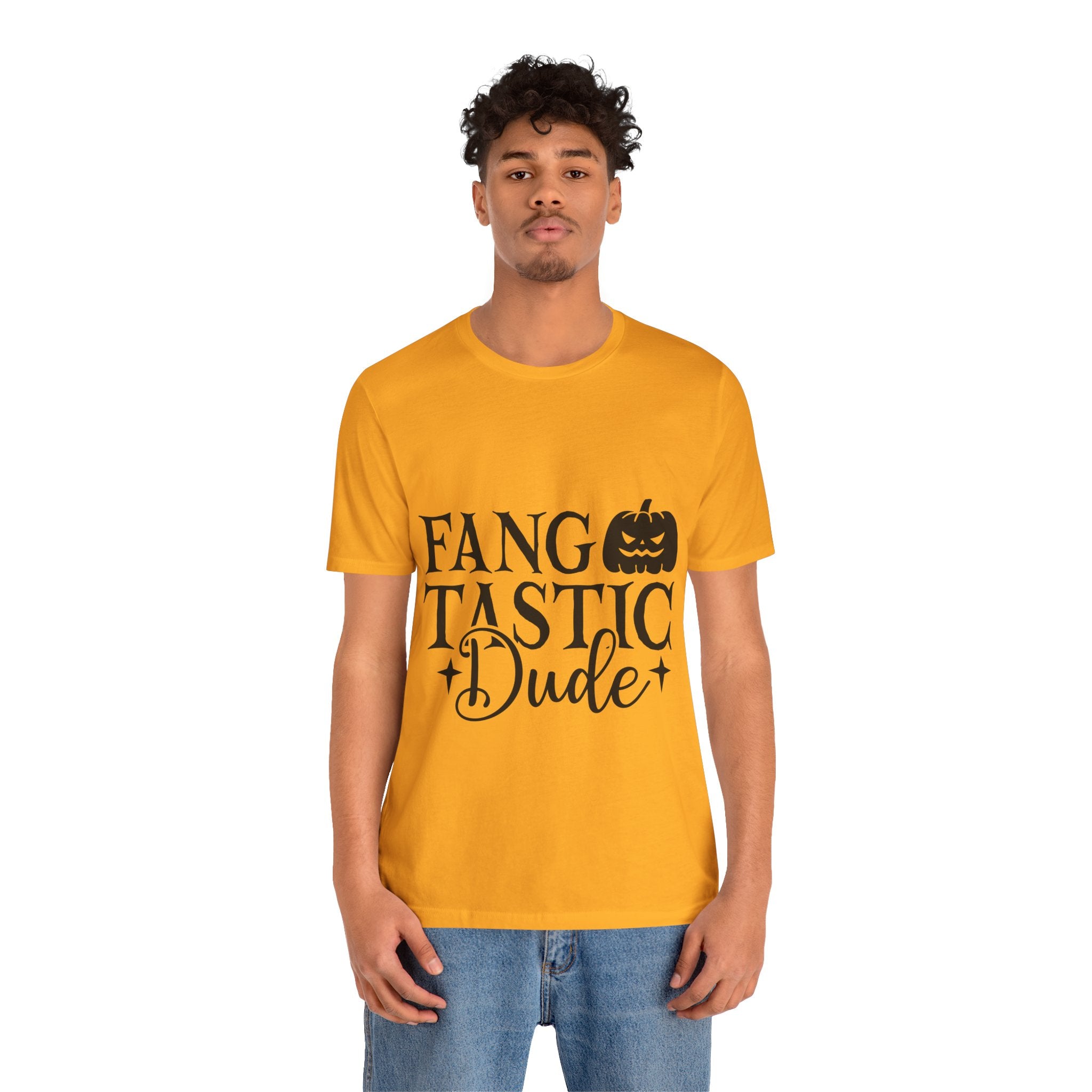 Fangtastic Dude Halloween Tee — Funny Pumpkin Vampire Graphic T-Shirt