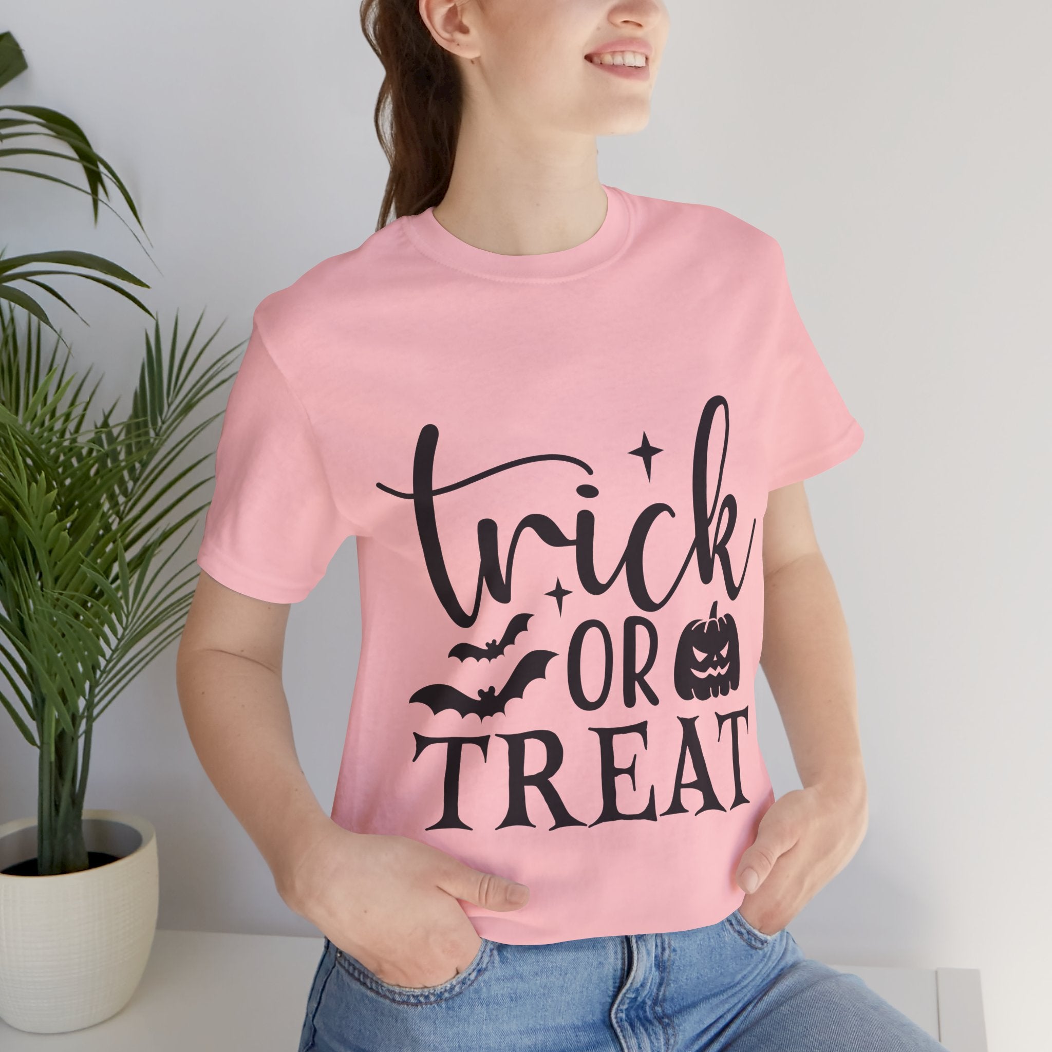 Trick or Treat Halloween T-Shirt — Pumpkin & Bats Spooky Tee