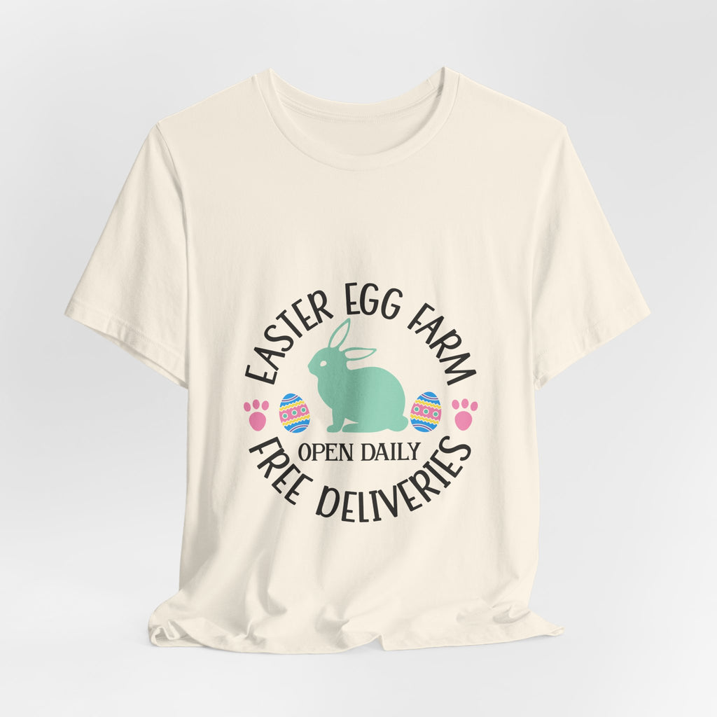 Easter Egg Farm T-Shirt – "Free Deliveries" Bunny Tee