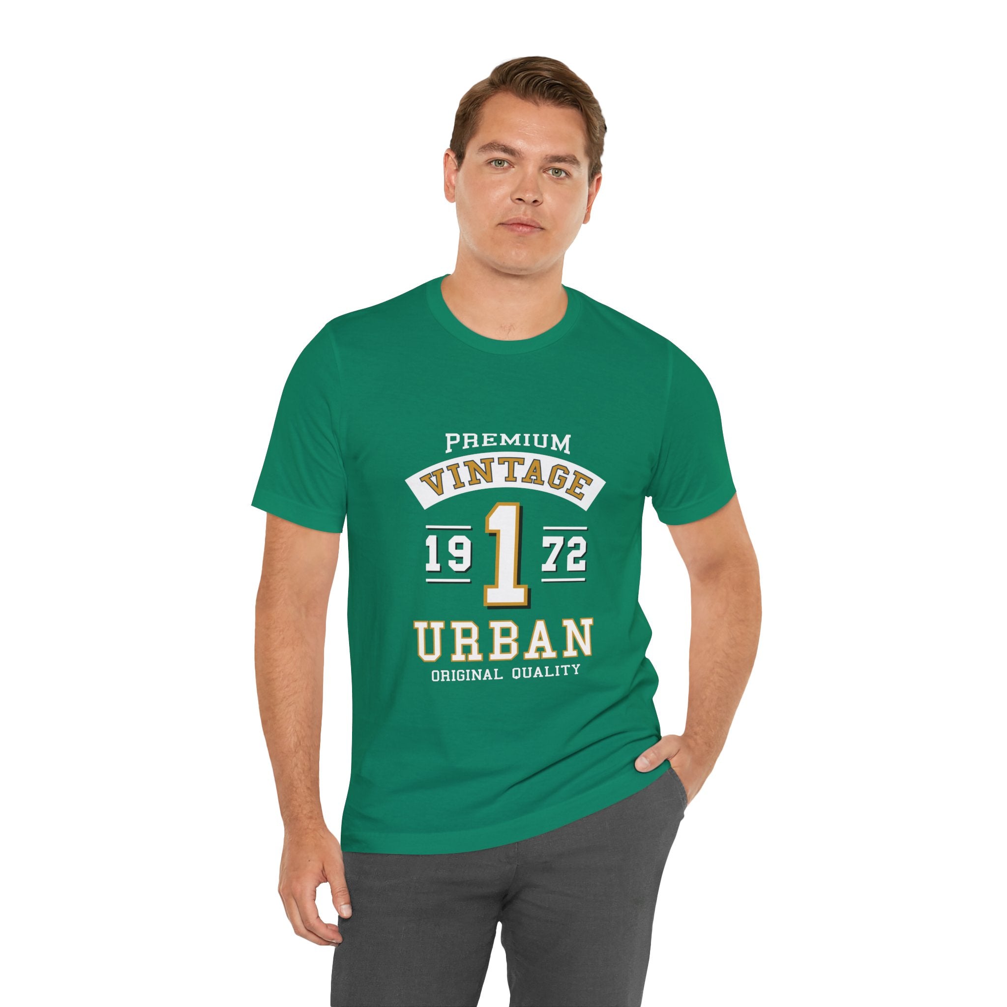 Vintage 1972 Urban Tee — Premium Retro Number 1 Graphic T-Shirt