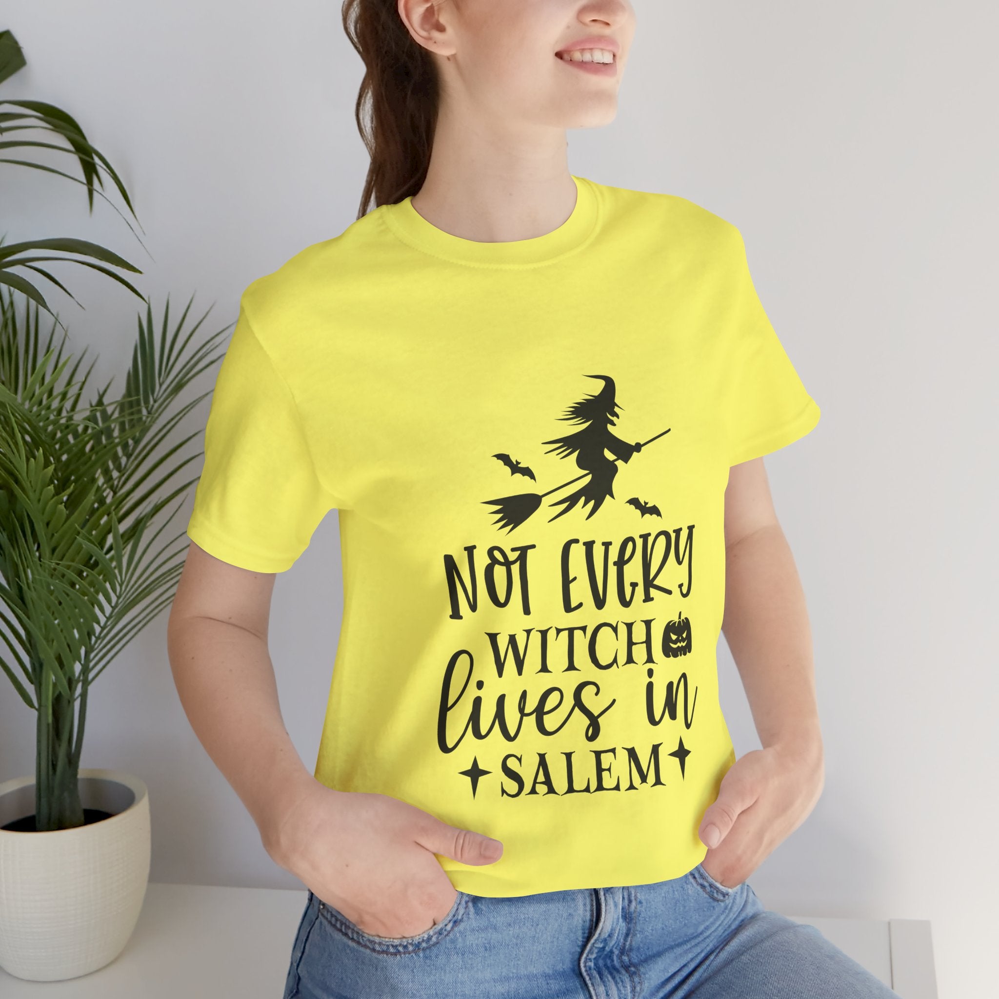 Witch T-Shirt "Not Every Witch Lives in Salem" – Halloween Witchy Graphic Tee