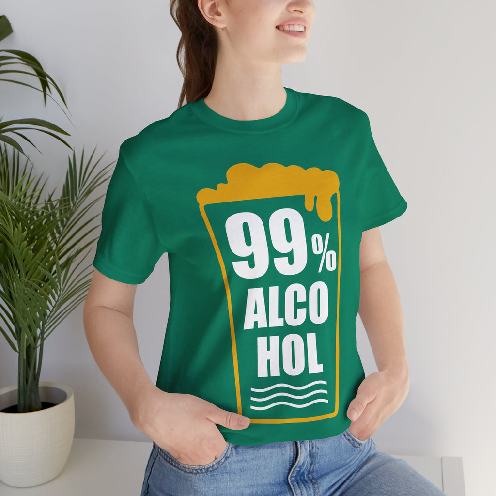 99% Alcohol Beer Glass Graphic Tee