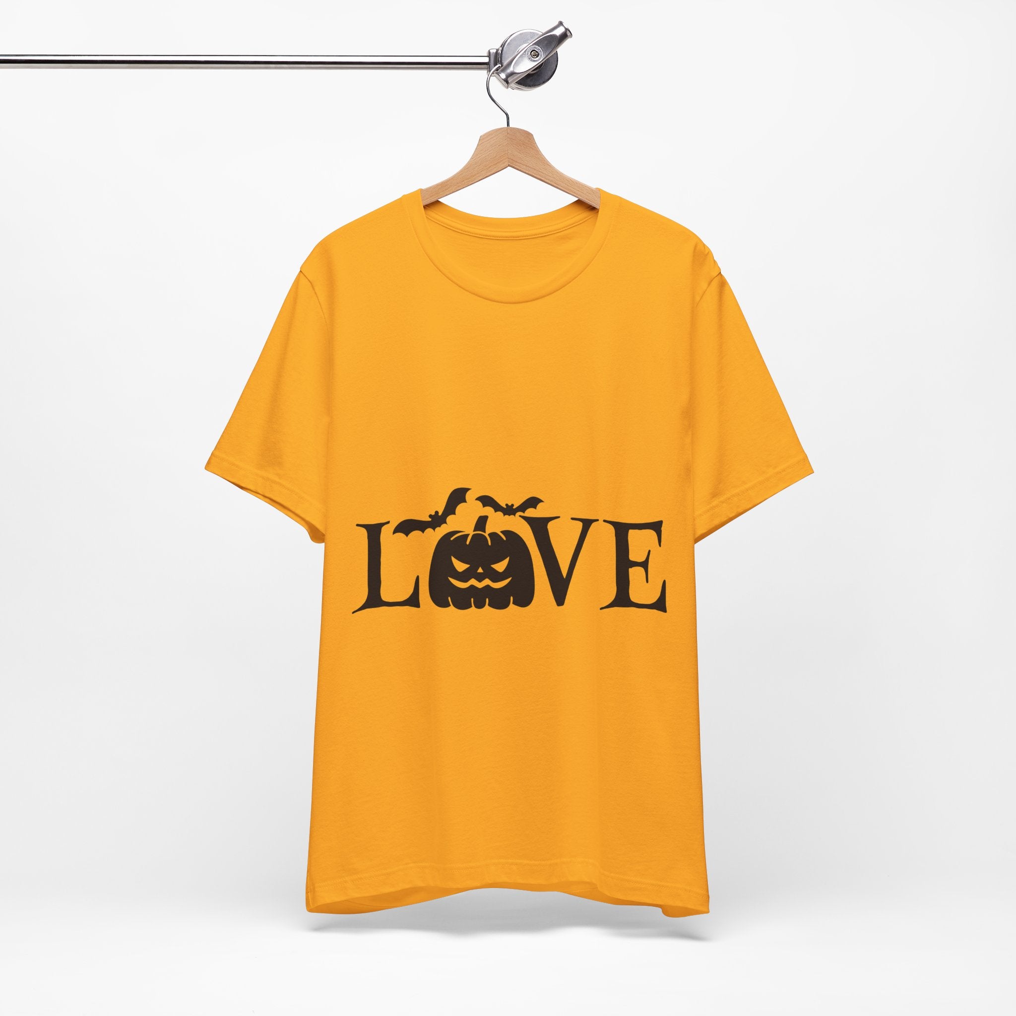 Halloween Love T-Shirt - Jack-o'-Lantern & Bats Graphic Tee