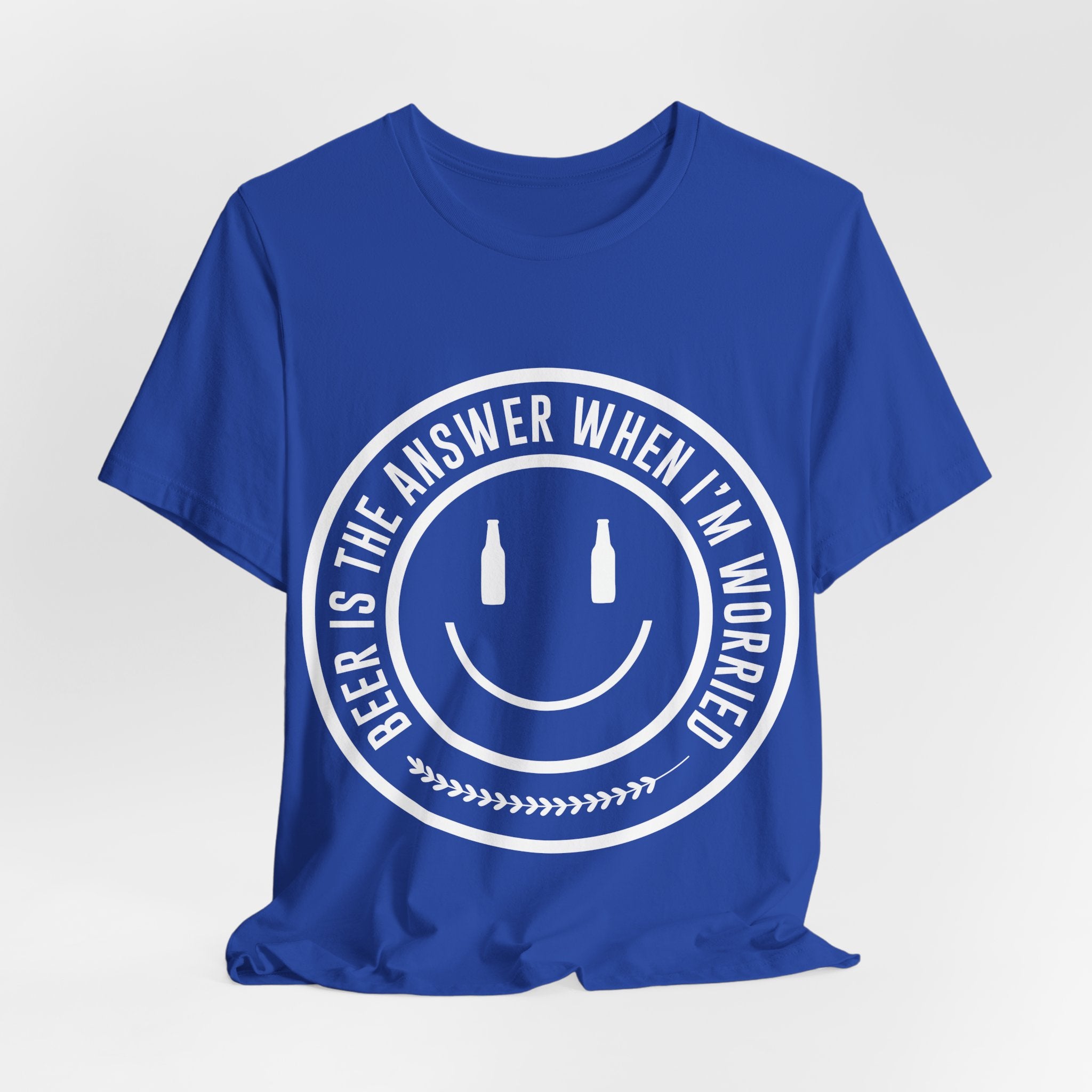 Beer Is The Answer T-Shirt — Funny Smiley Beer Graphic Tee