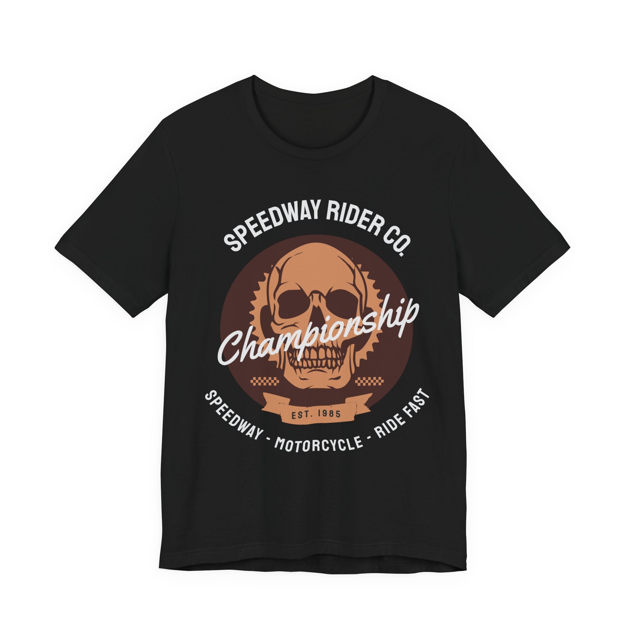 Motorcycle Skull Championship Tee — Speedway Rider Co. Graphic T‑Shirt